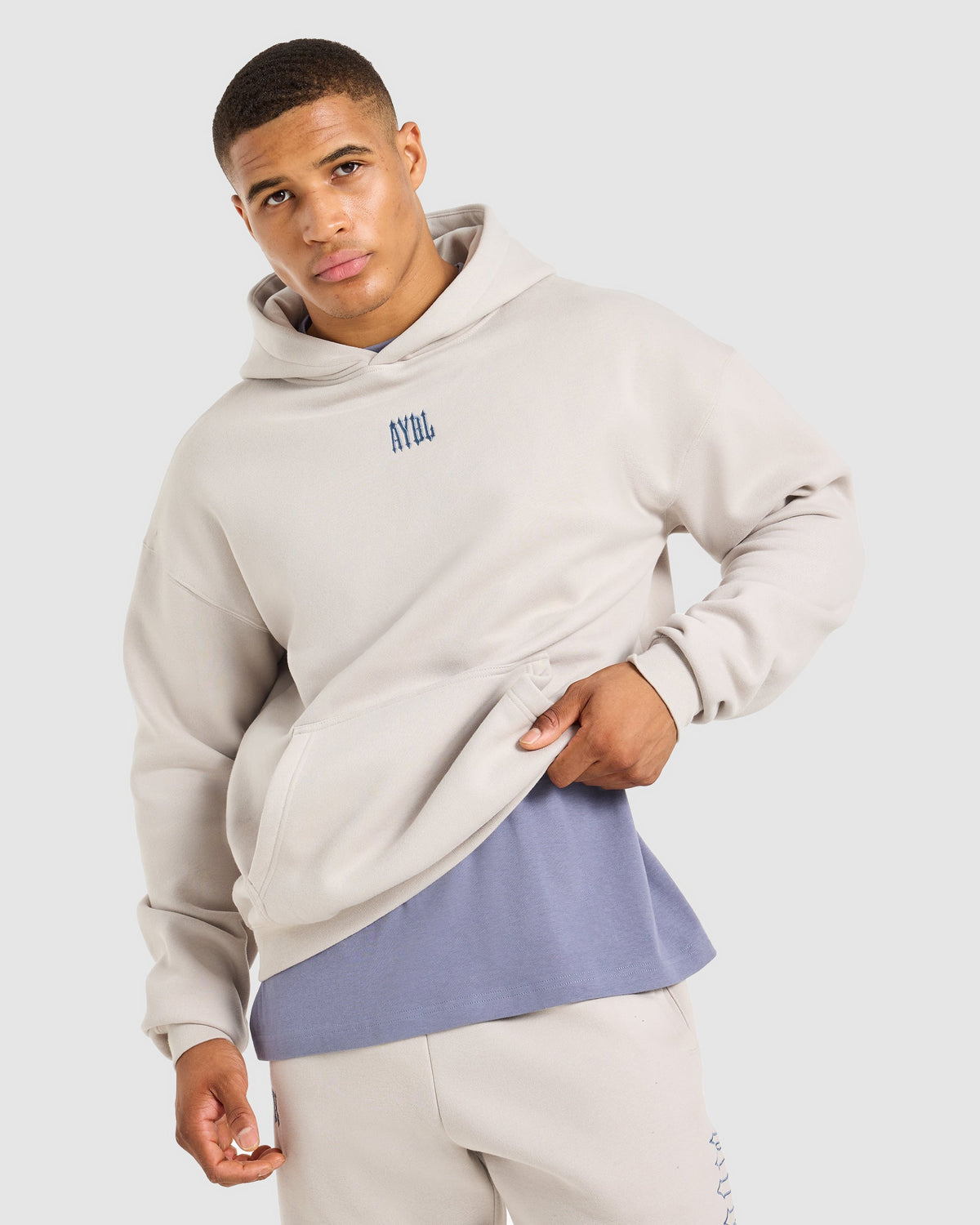 AYBL Iron Club Oversized Hoodie - Cloud Grey