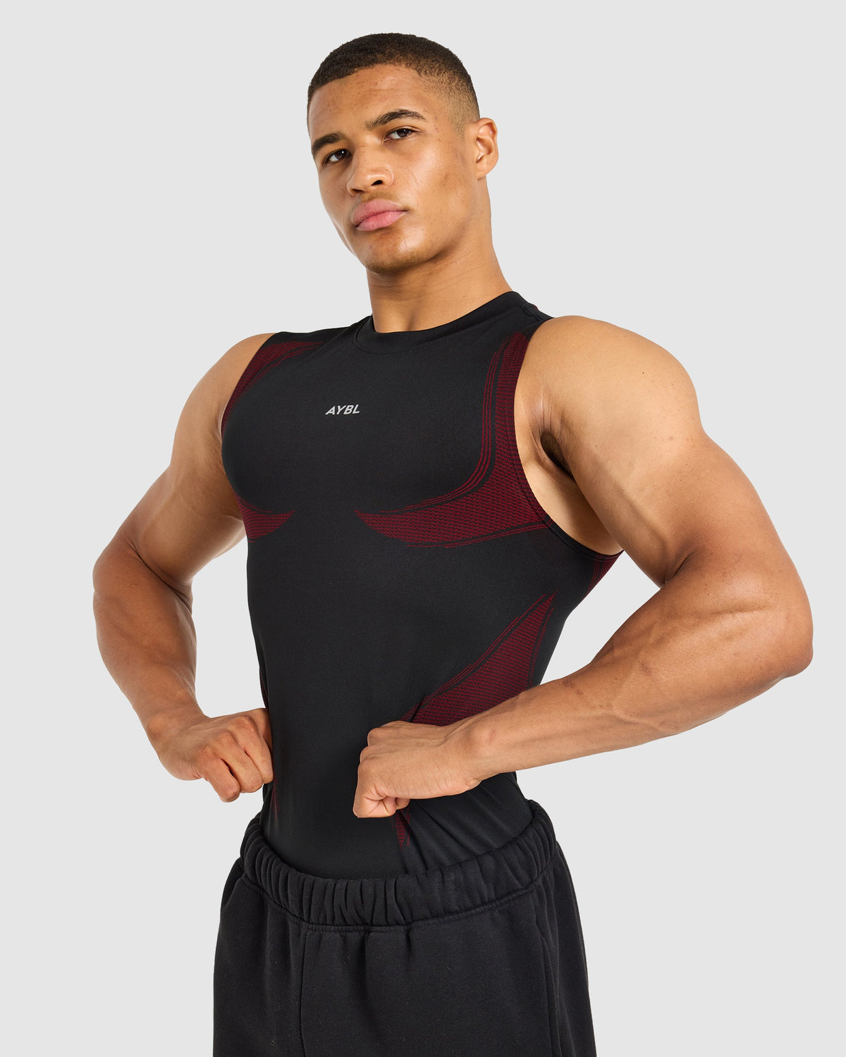 Charge Seamless Tank - Black/Red