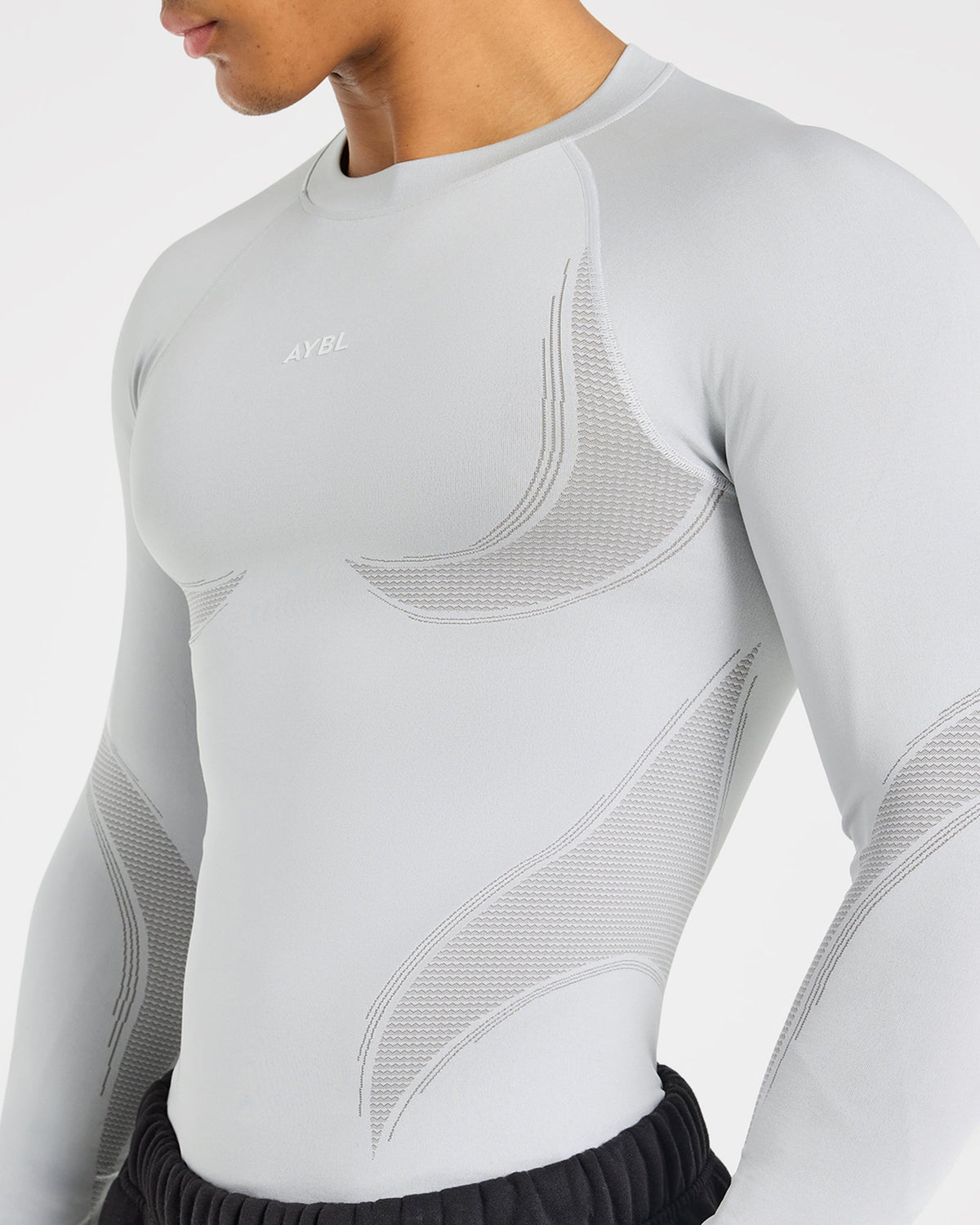 Charge Seamless Long Sleeve T Shirt - Light Grey