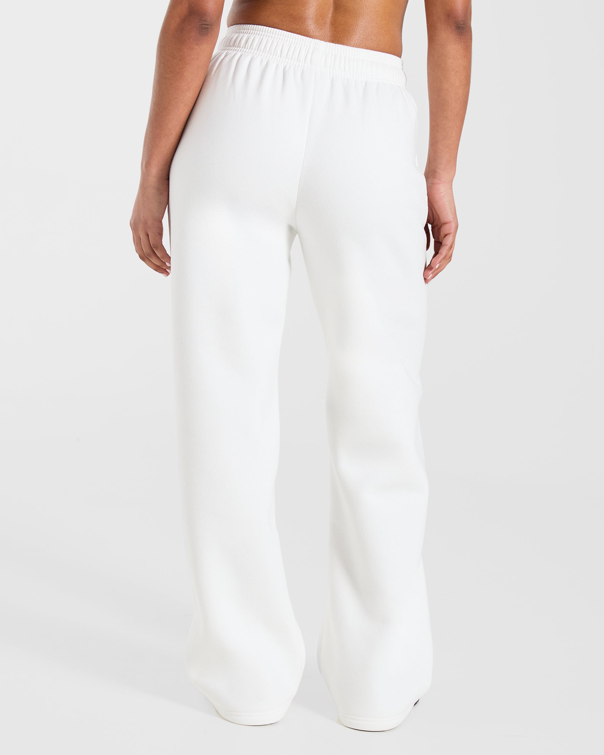 AYBL Club Oversized Straight Leg Joggers - Off White/Forest Green