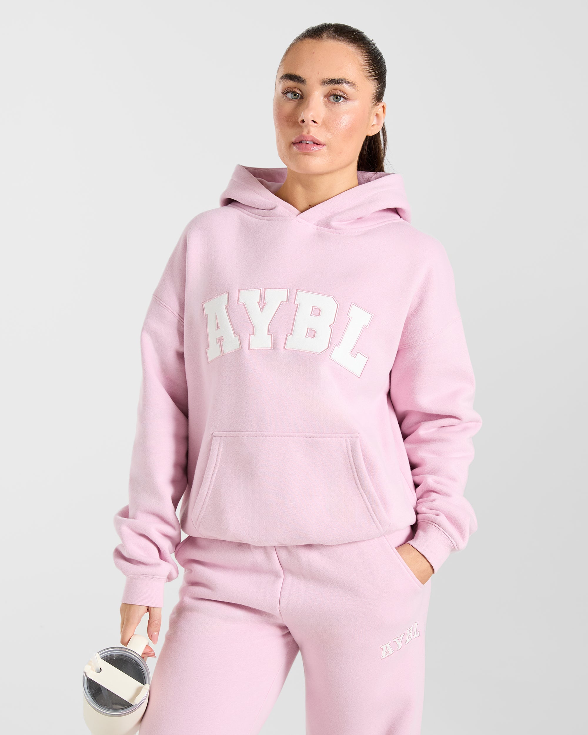 Varsity 2.0 Oversized Hoodie - Iced Pink
