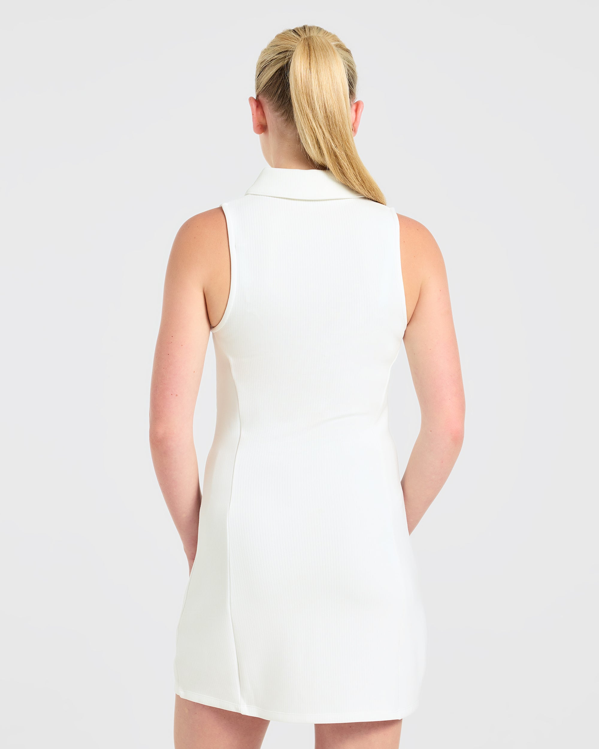 Signature Collar Dress - White