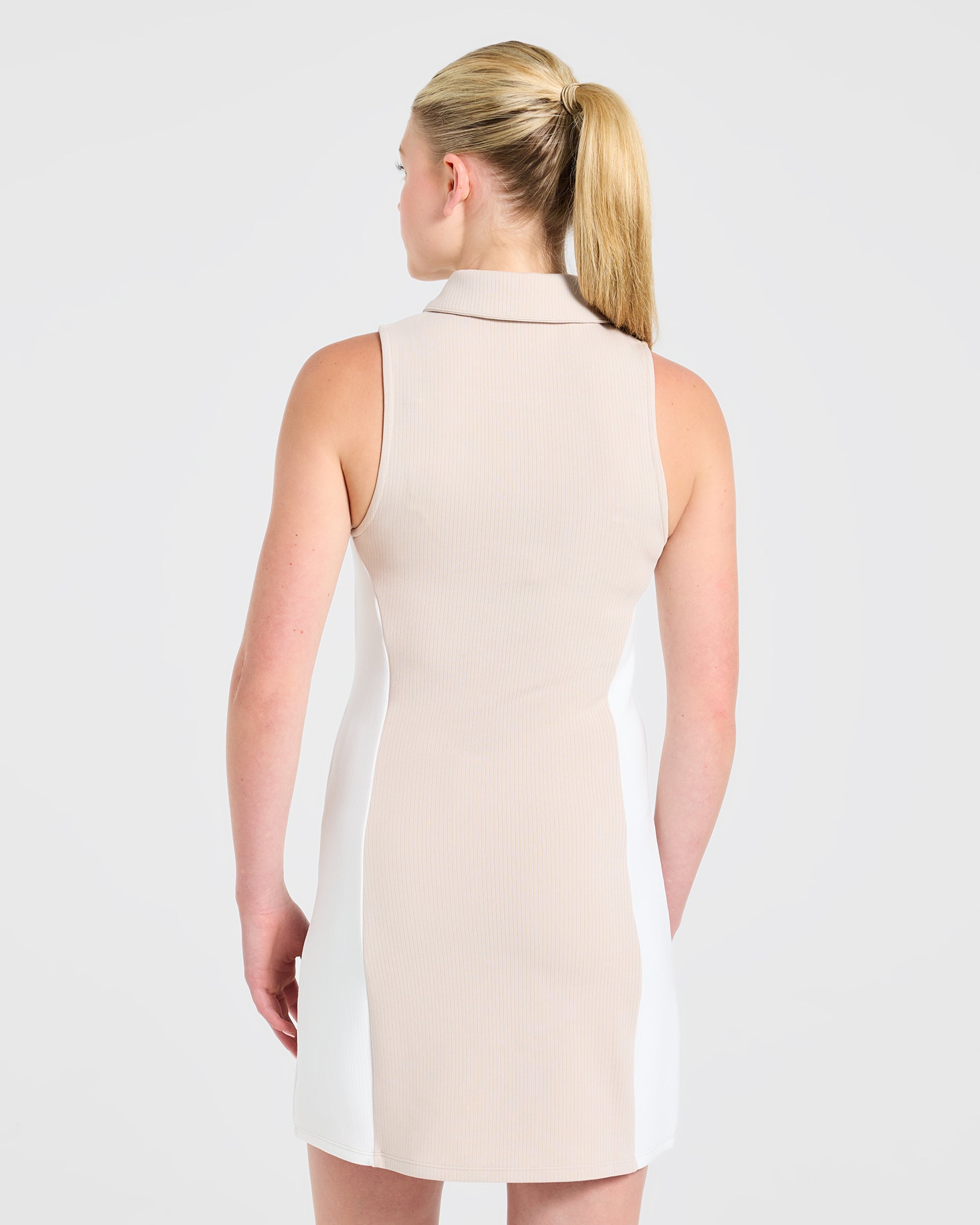 Signature Collar Dress - Sand
