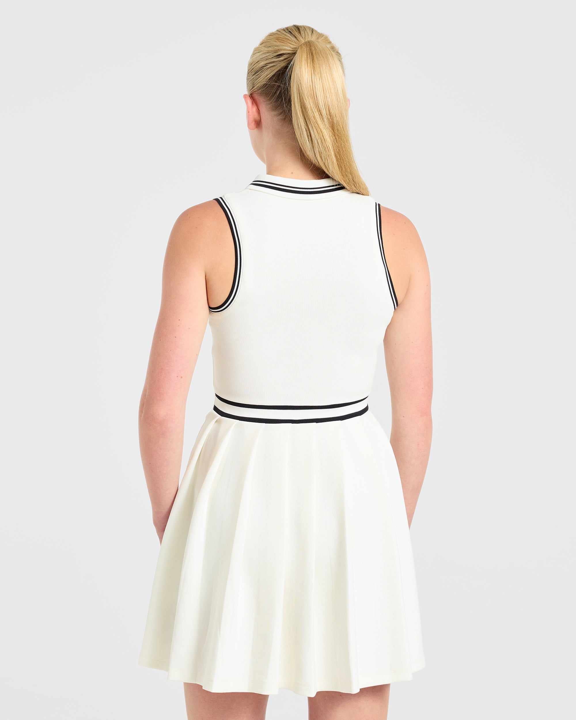Classic Pleated Dress - White