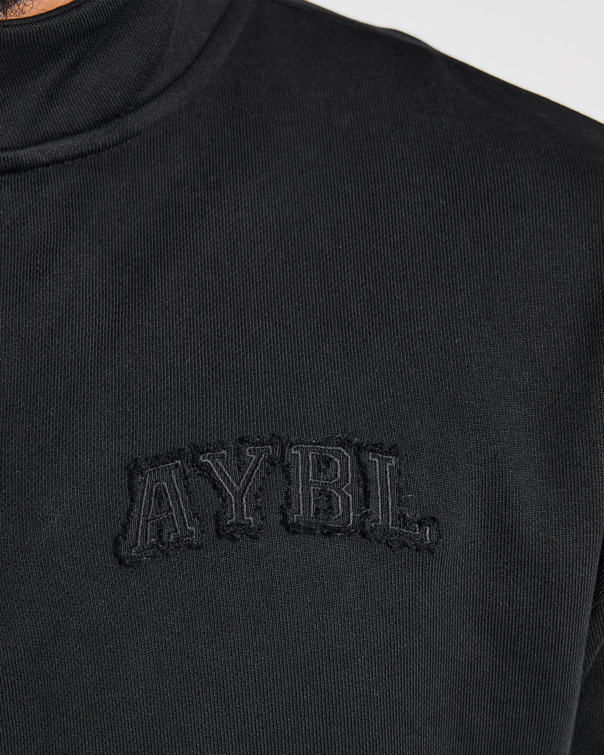 Effortless Oversized 1/4 Zip Pullover - Black