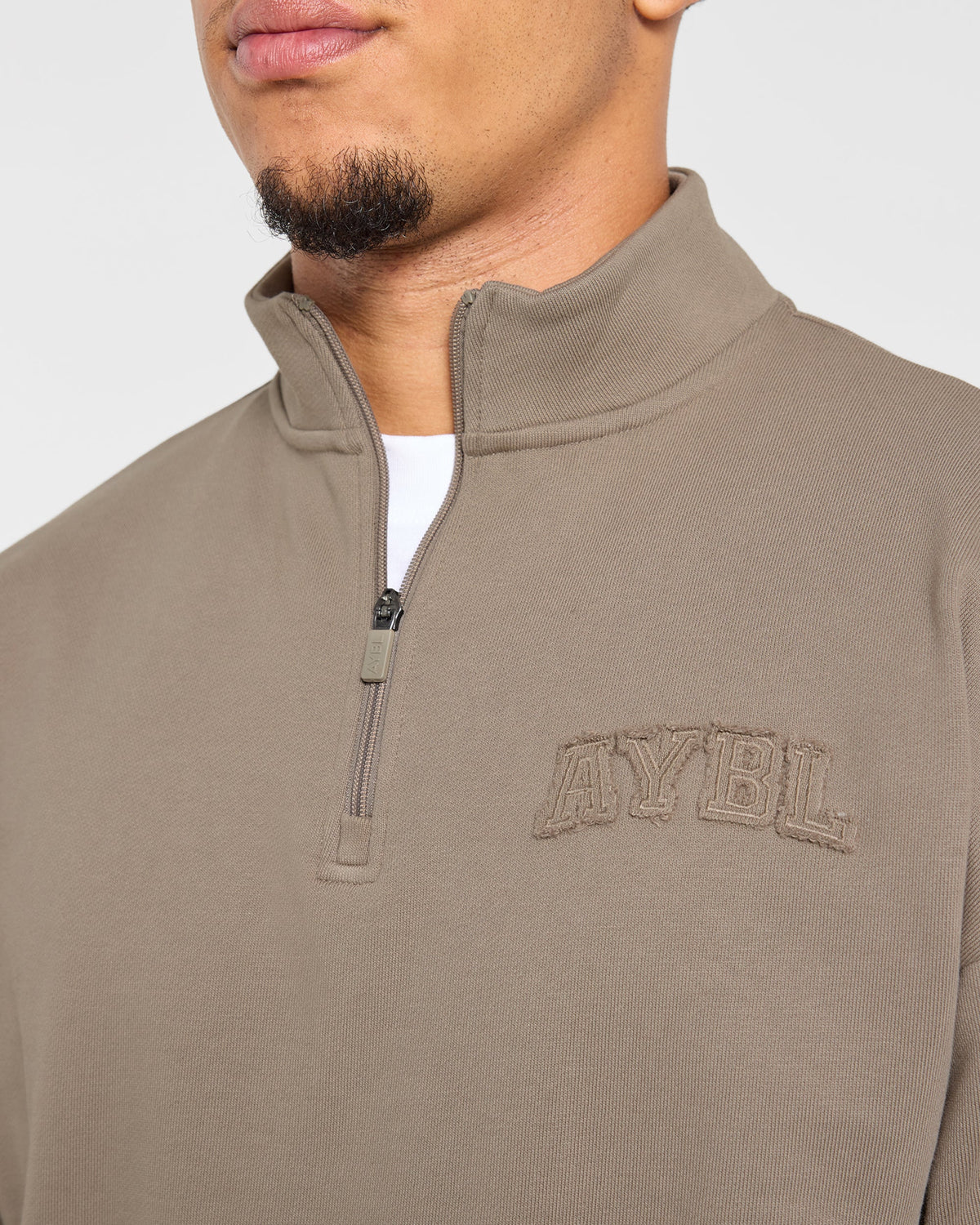 Effortless Oversized 1/4 Zip Pullover - Deep Ecru