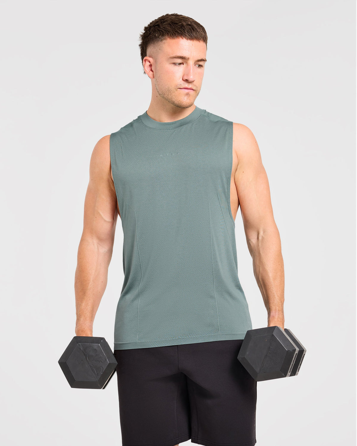 Reinforce Performance Seamless Tank - Muted Teal