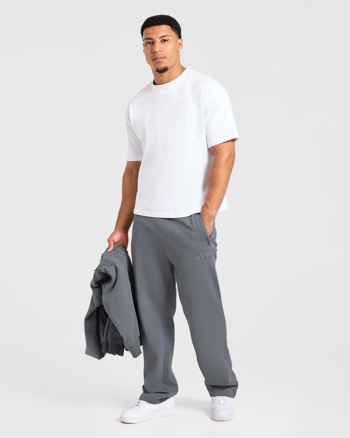 Effortless Oversized Straight Leg Joggers - Deep Slate
