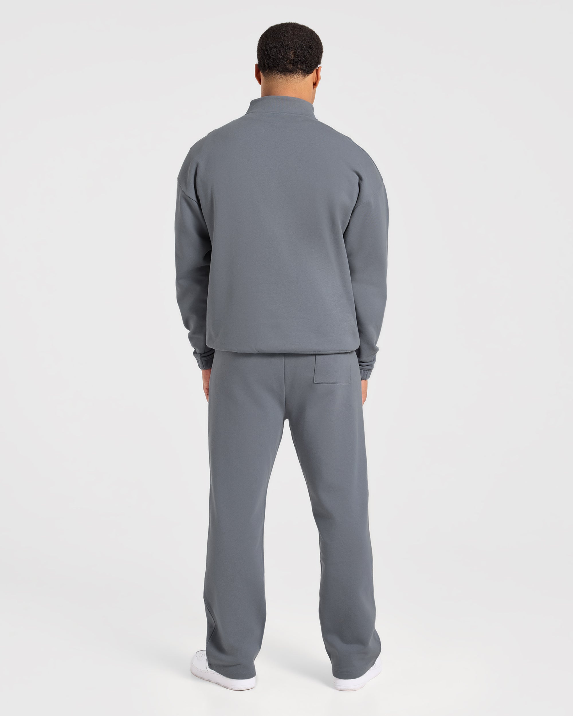 Effortless Oversized 1/4 Zip Pullover - Deep Slate
