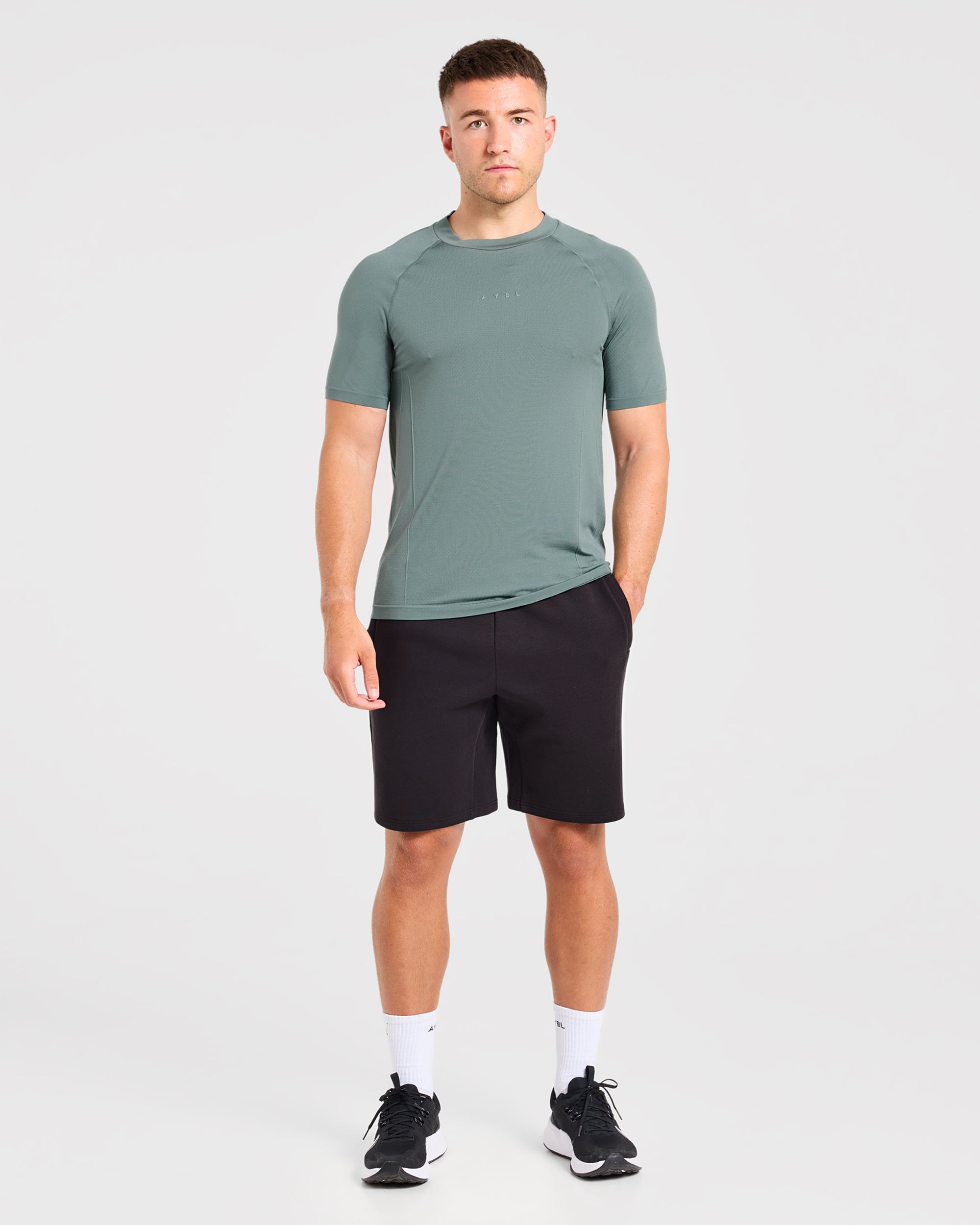 Reinforce Performance Seamless T Shirt - Muted Teal