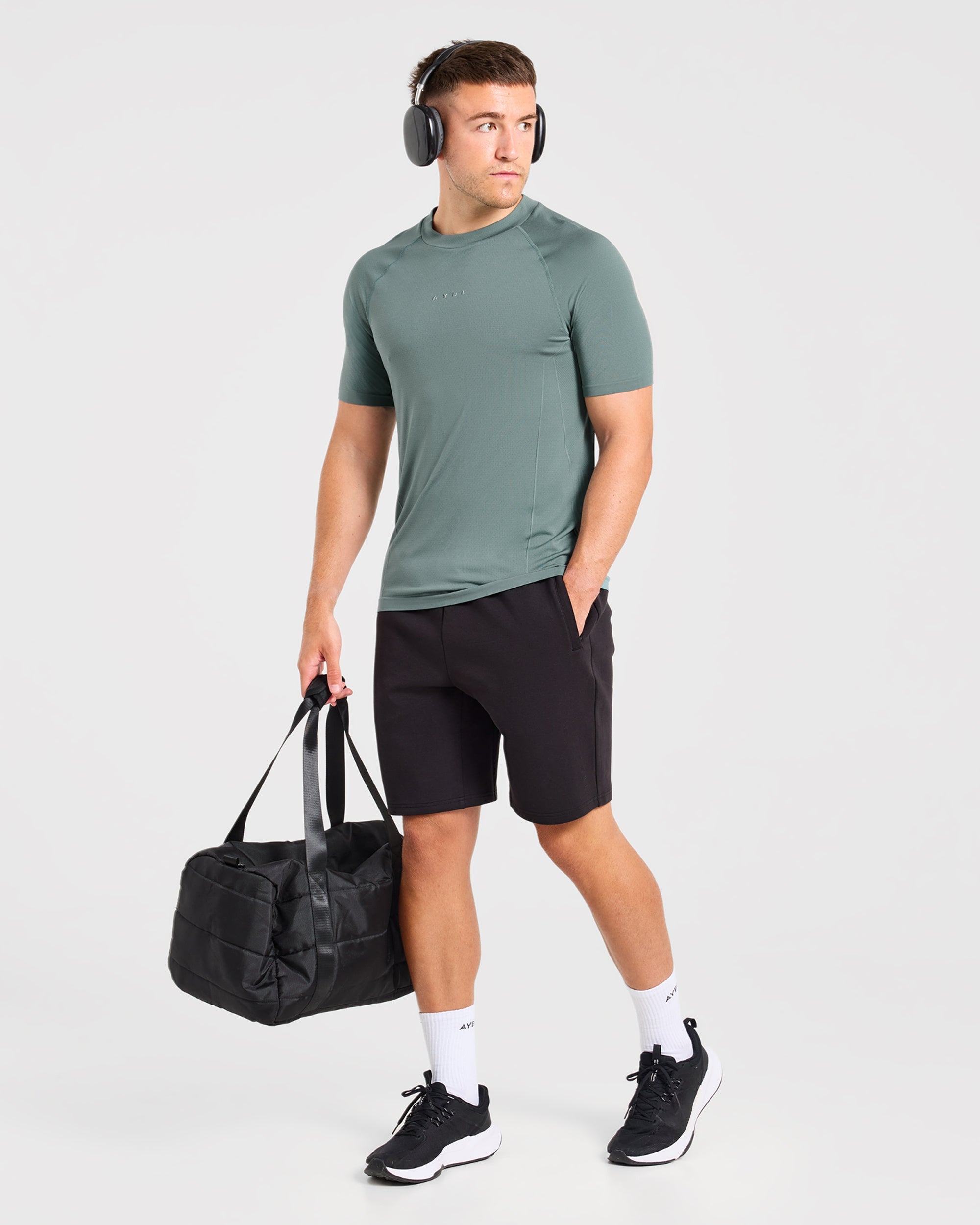 Reinforce Performance Seamless T Shirt - Muted Teal