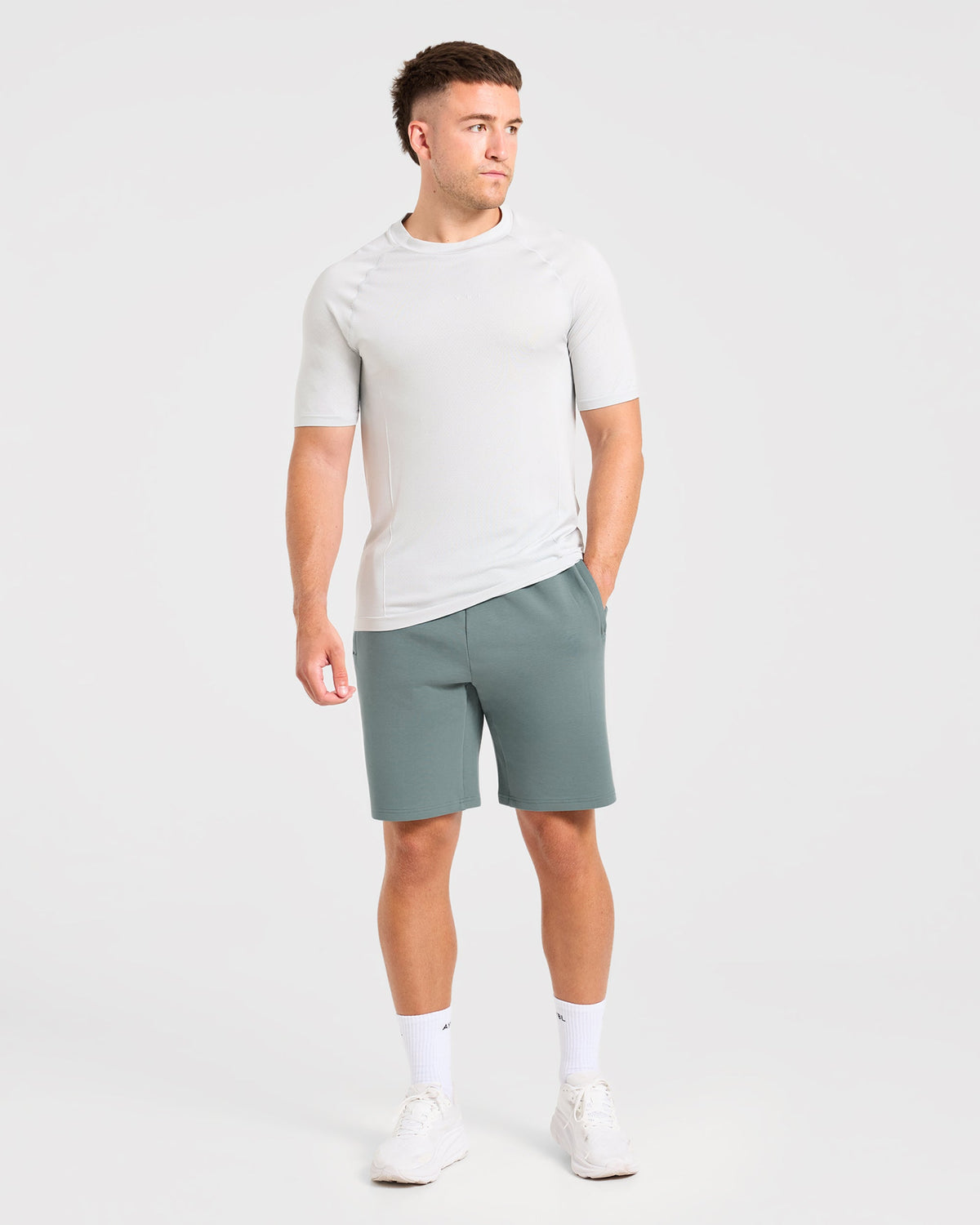 Reinforce Performance Seamless T Shirt - Light Stone Grey