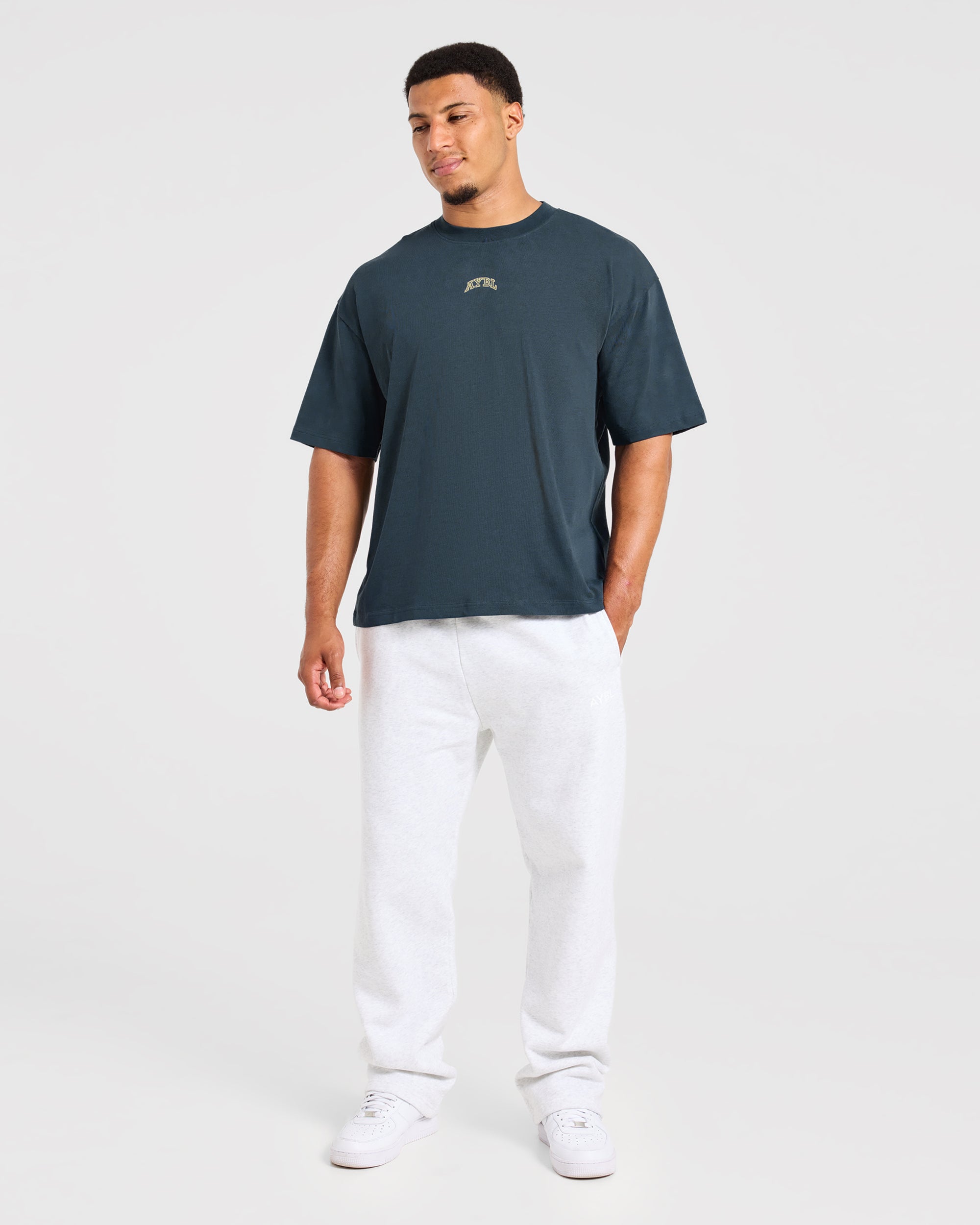 Relentless Eagle Oversized T Shirt - Petrol Blue
