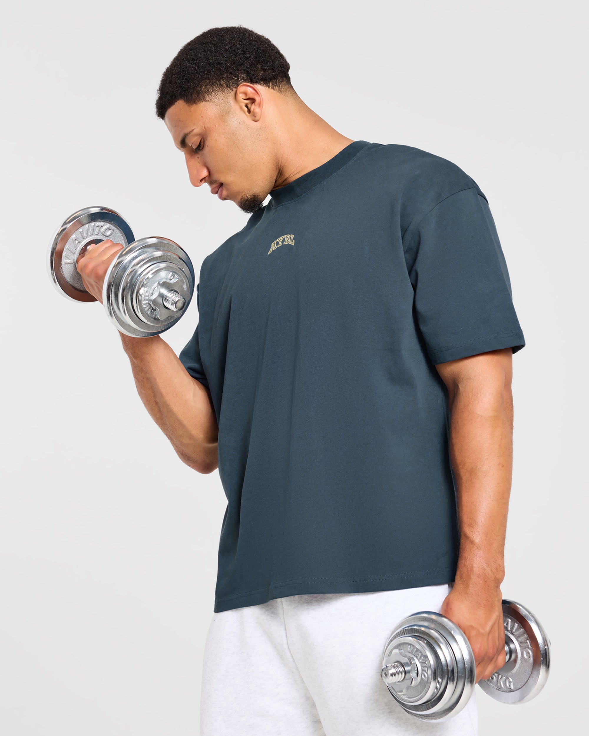 Relentless Eagle Oversized T Shirt - Petrol Blue