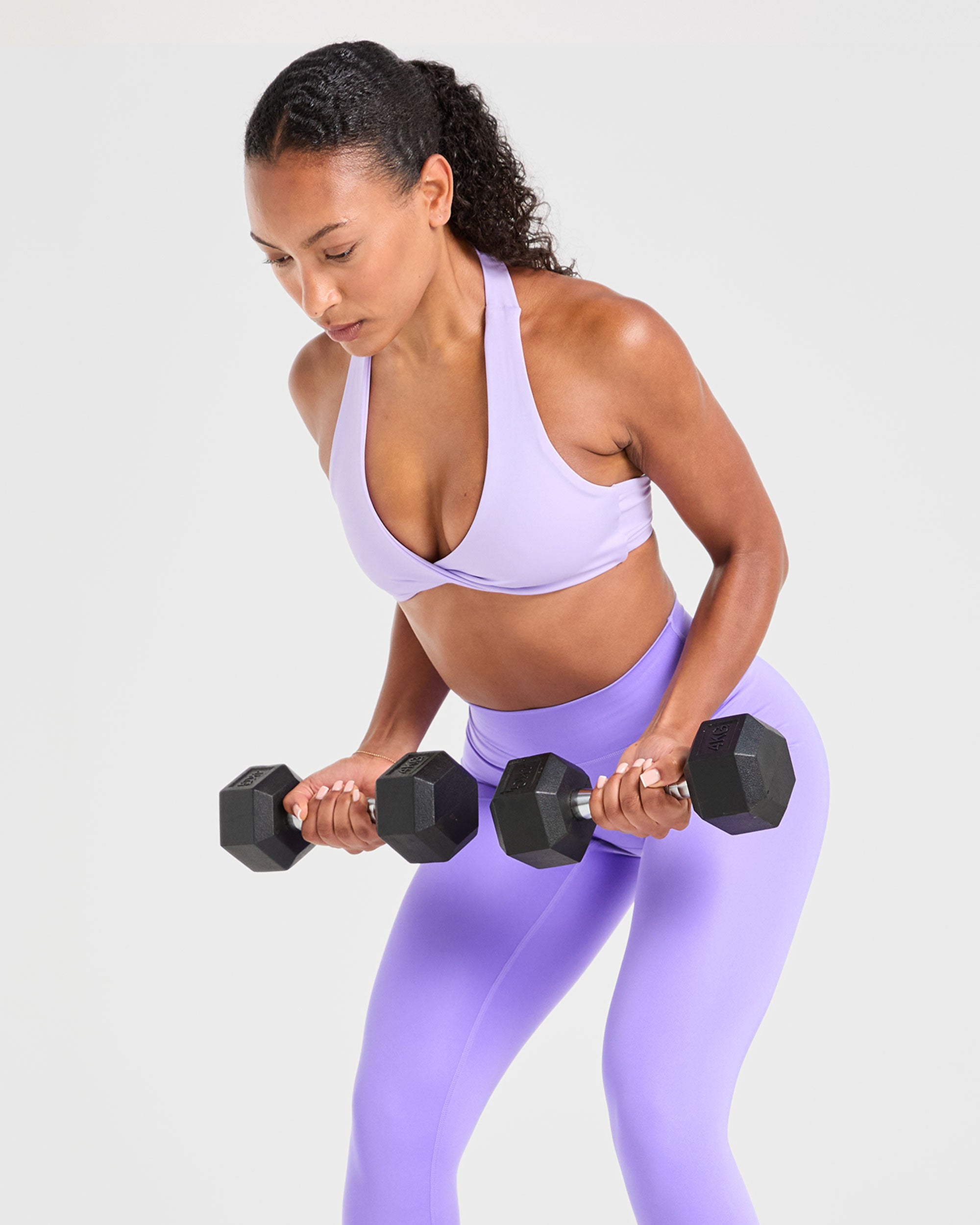 Essential Halterneck Sports Bra - Pastel Purple