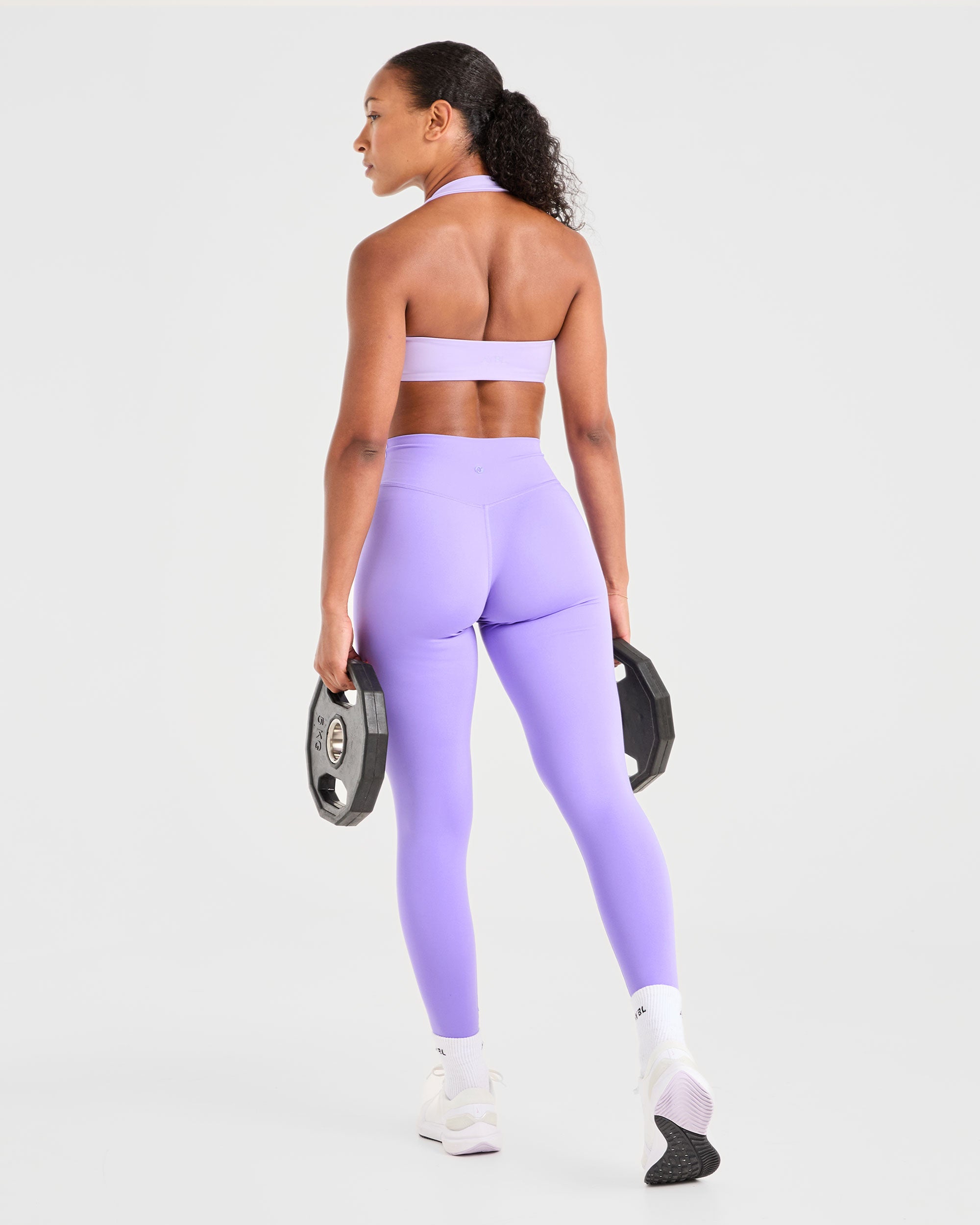 Essential Halterneck Sports Bra - Pastel Purple