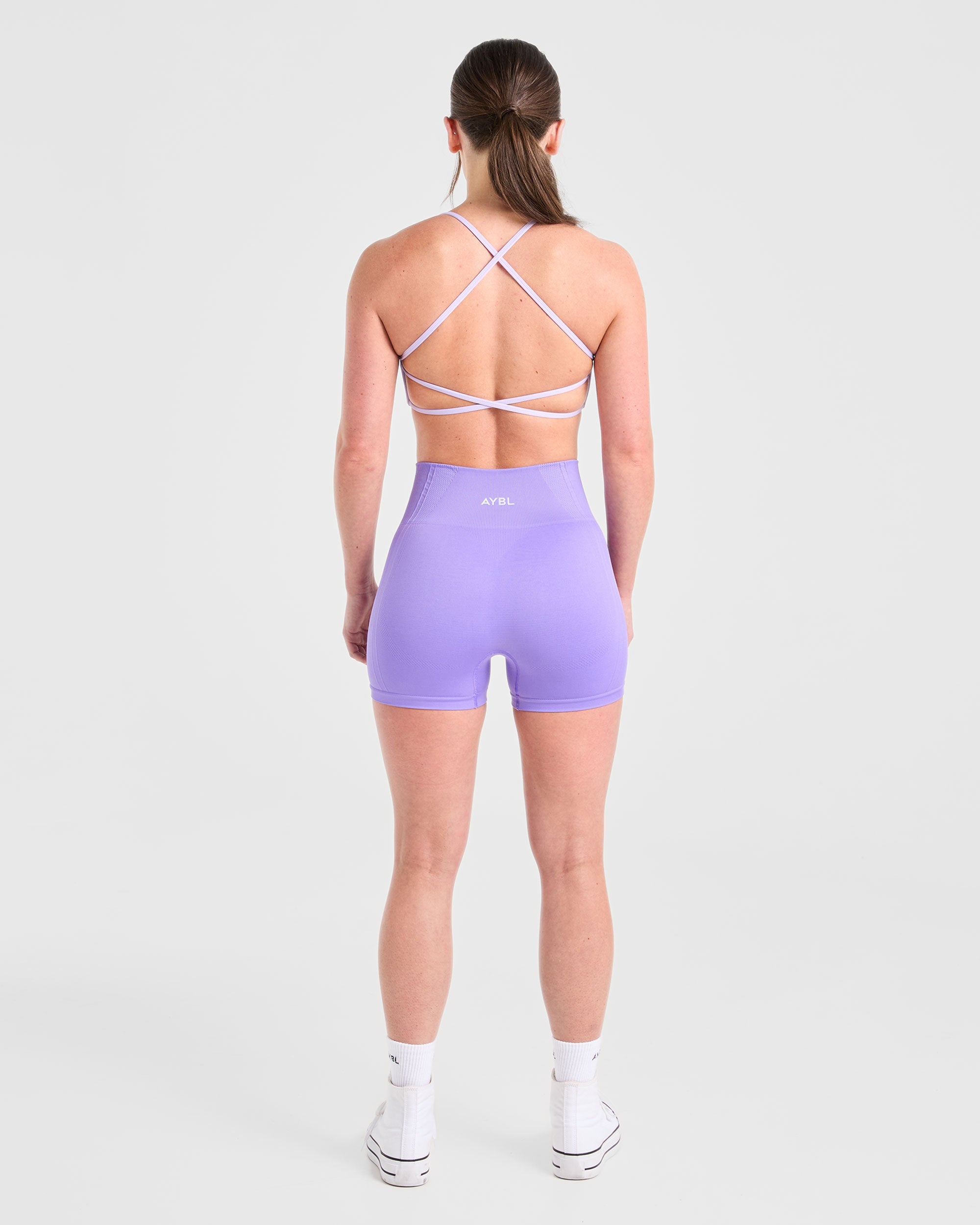 Essential Crossback Sports Bra - Pastel Purple