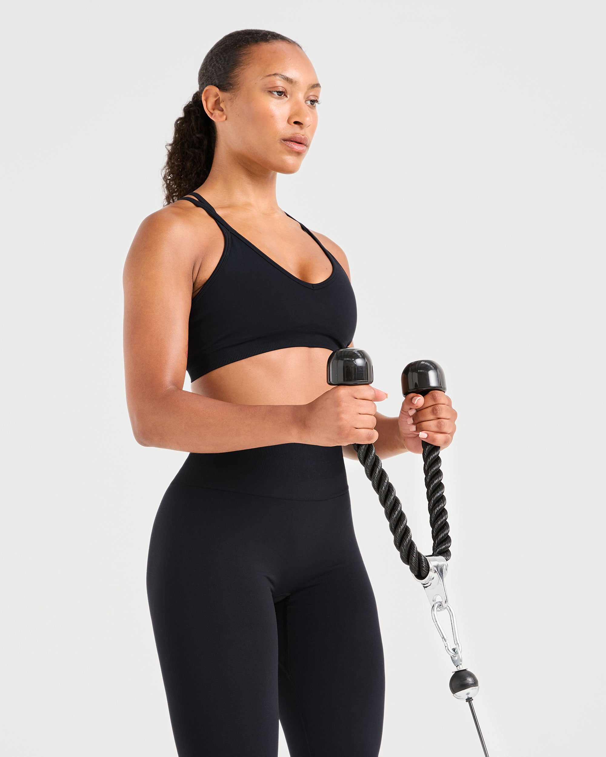 Power Seamless Sports Bra - Black