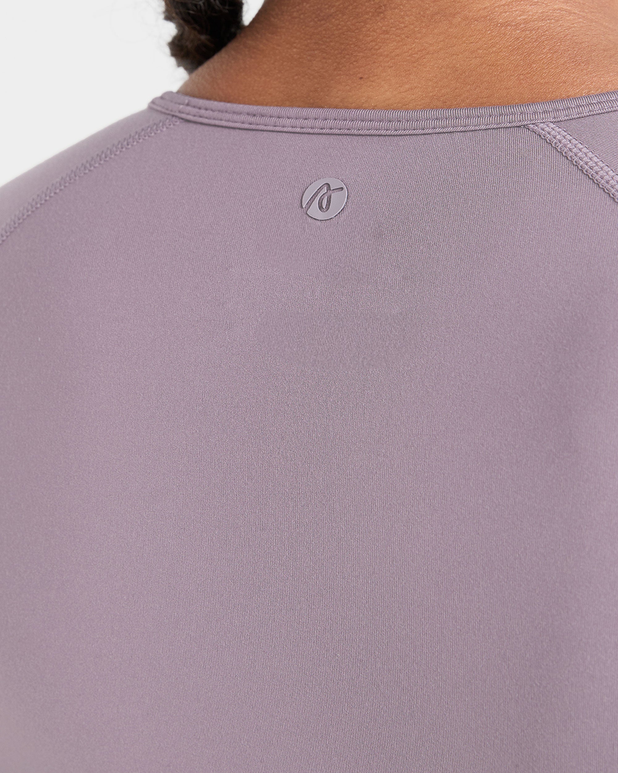 Staple Long Sleeve Crop Top - Mauve Purple