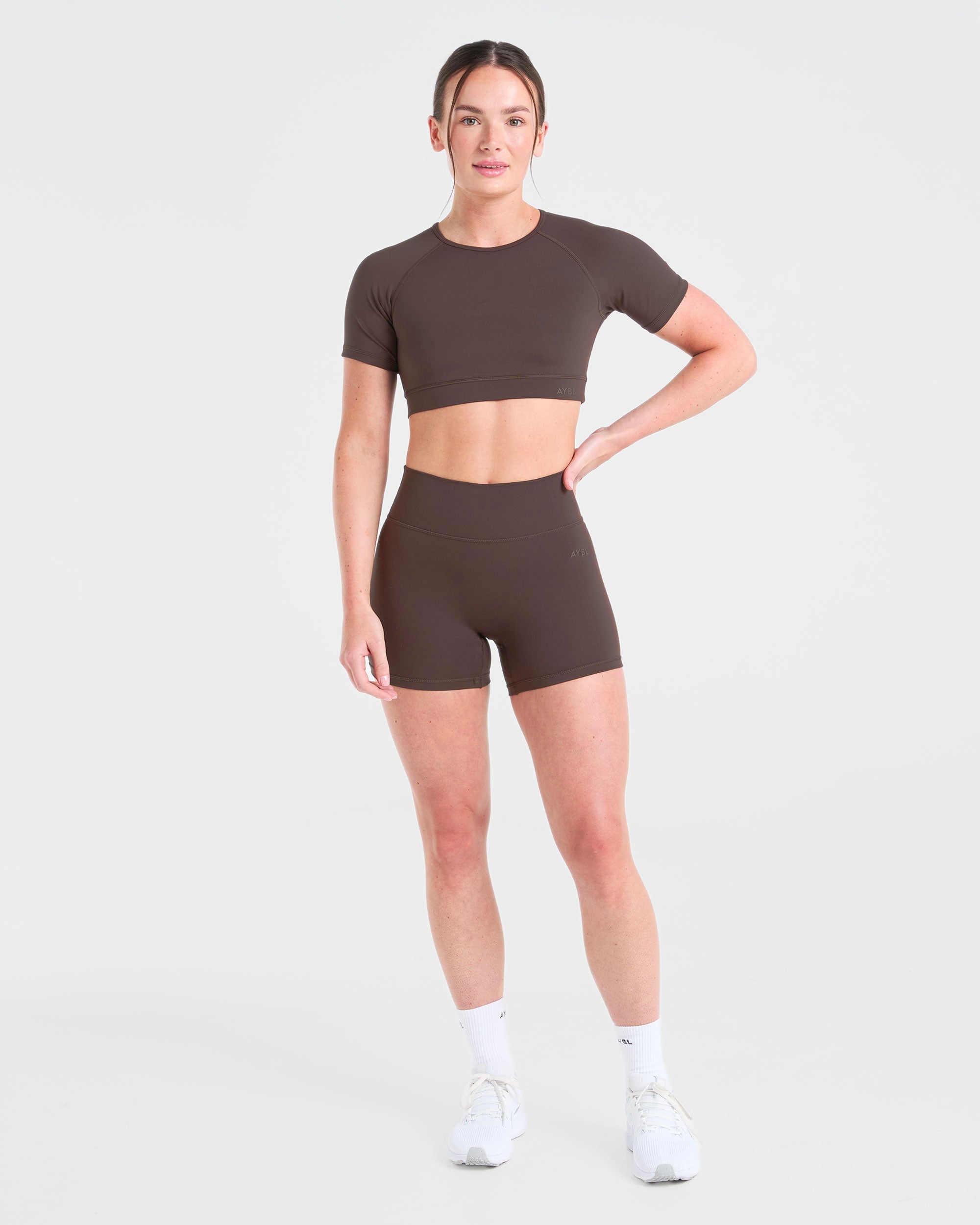 Staple Crop Top - Coffee Brown