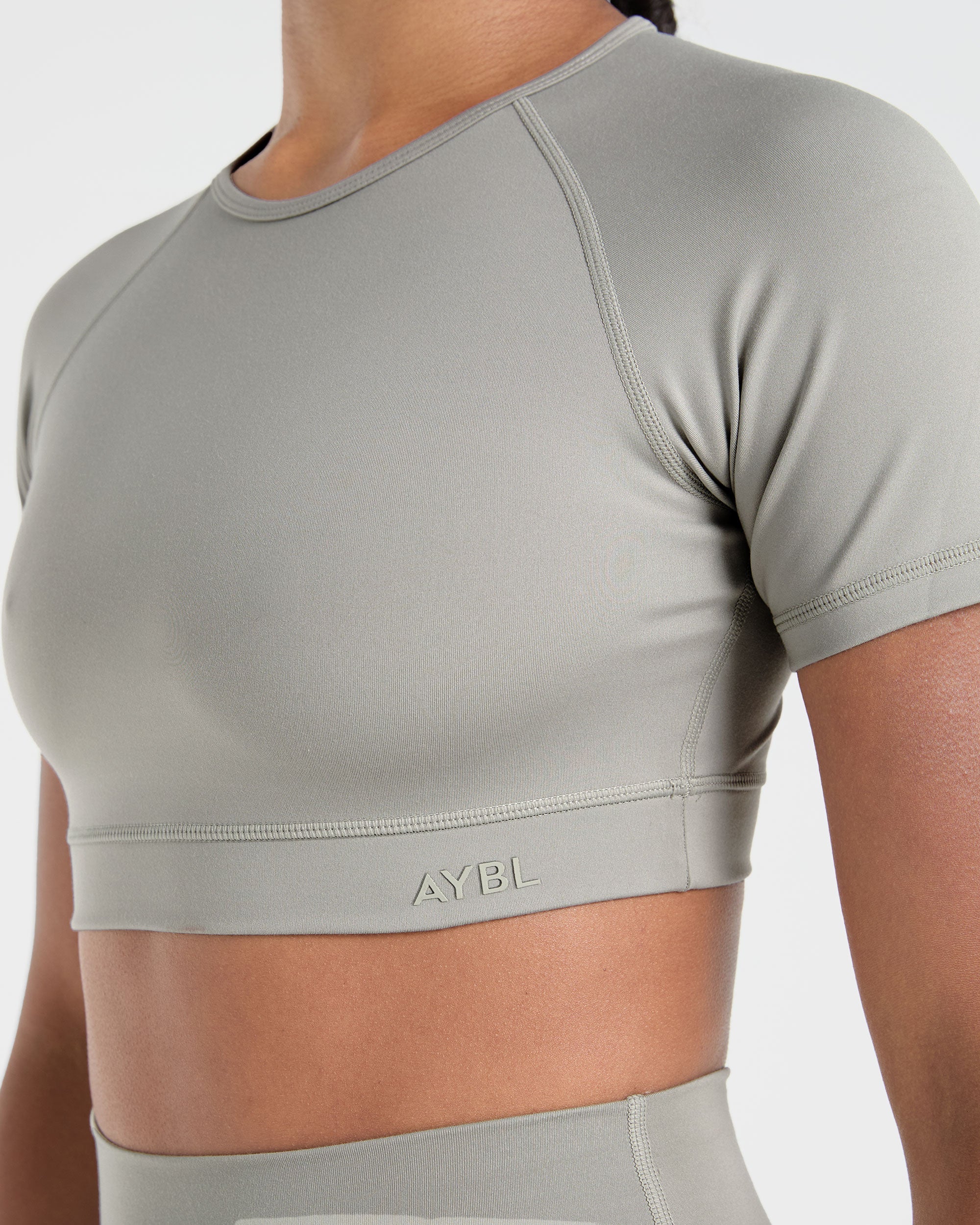 Staple Crop Top - Washed Olive