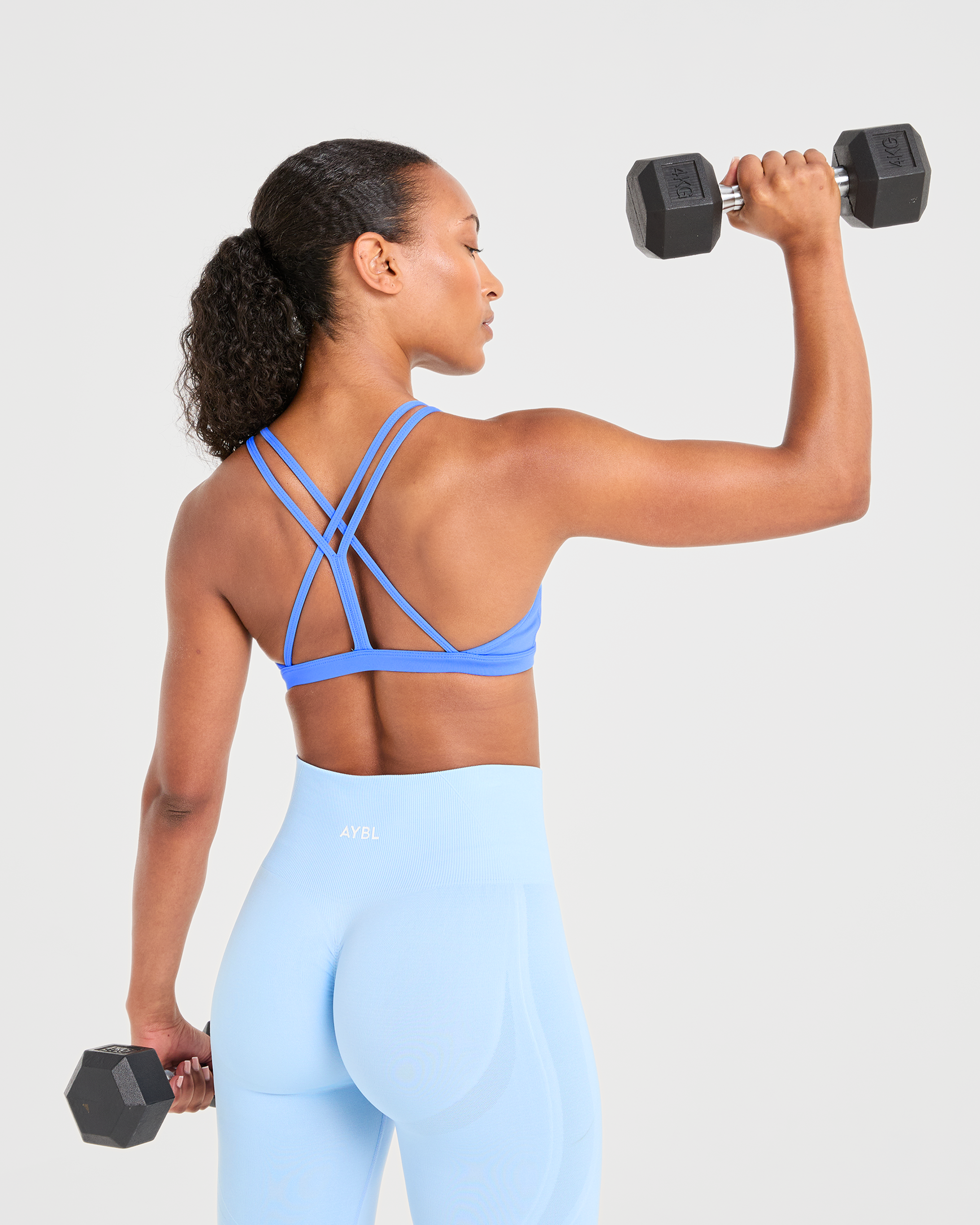 Essential Strappy Sports Bra - Summer Blue