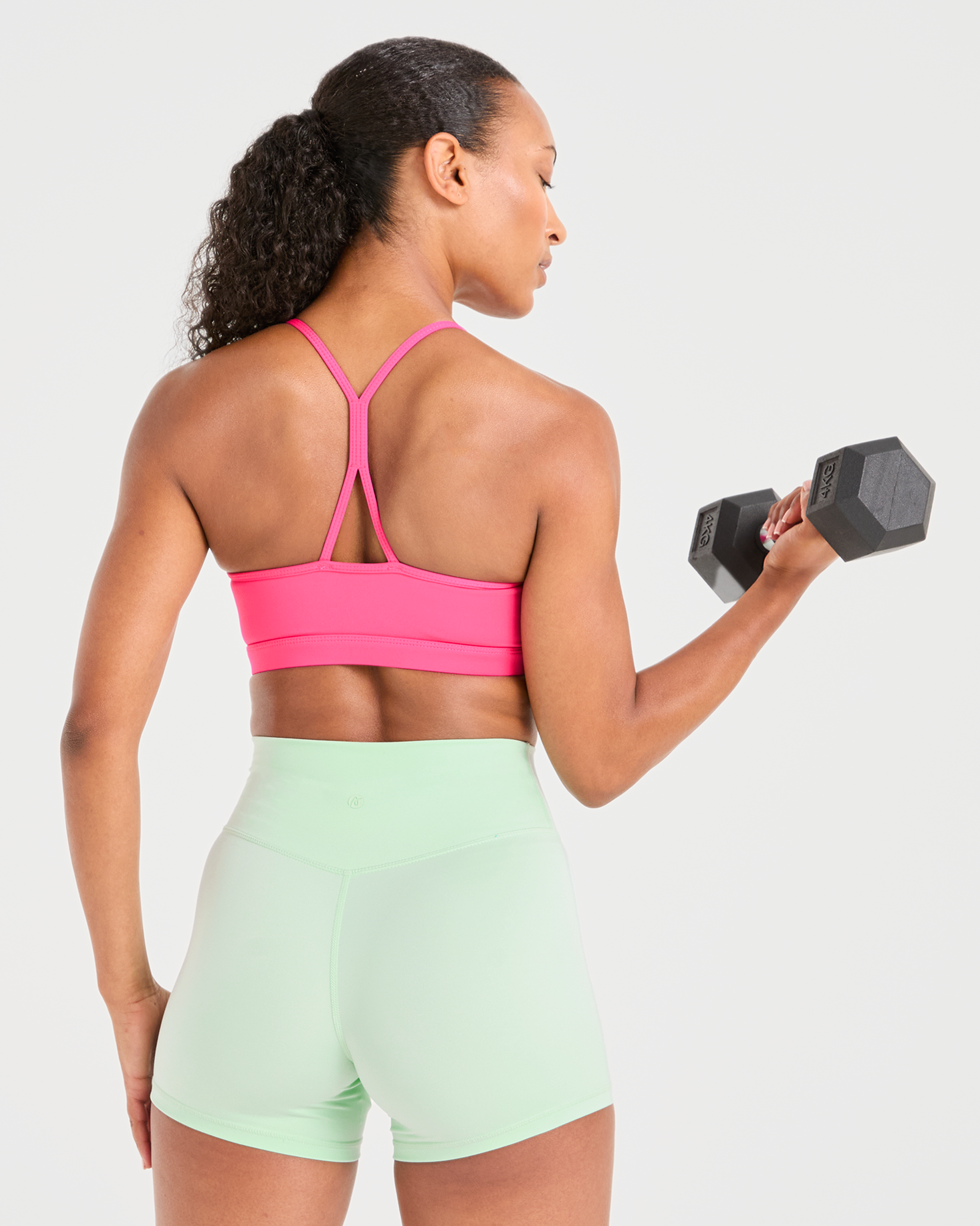 Essential Ruched Sports Bra - Hot Pink