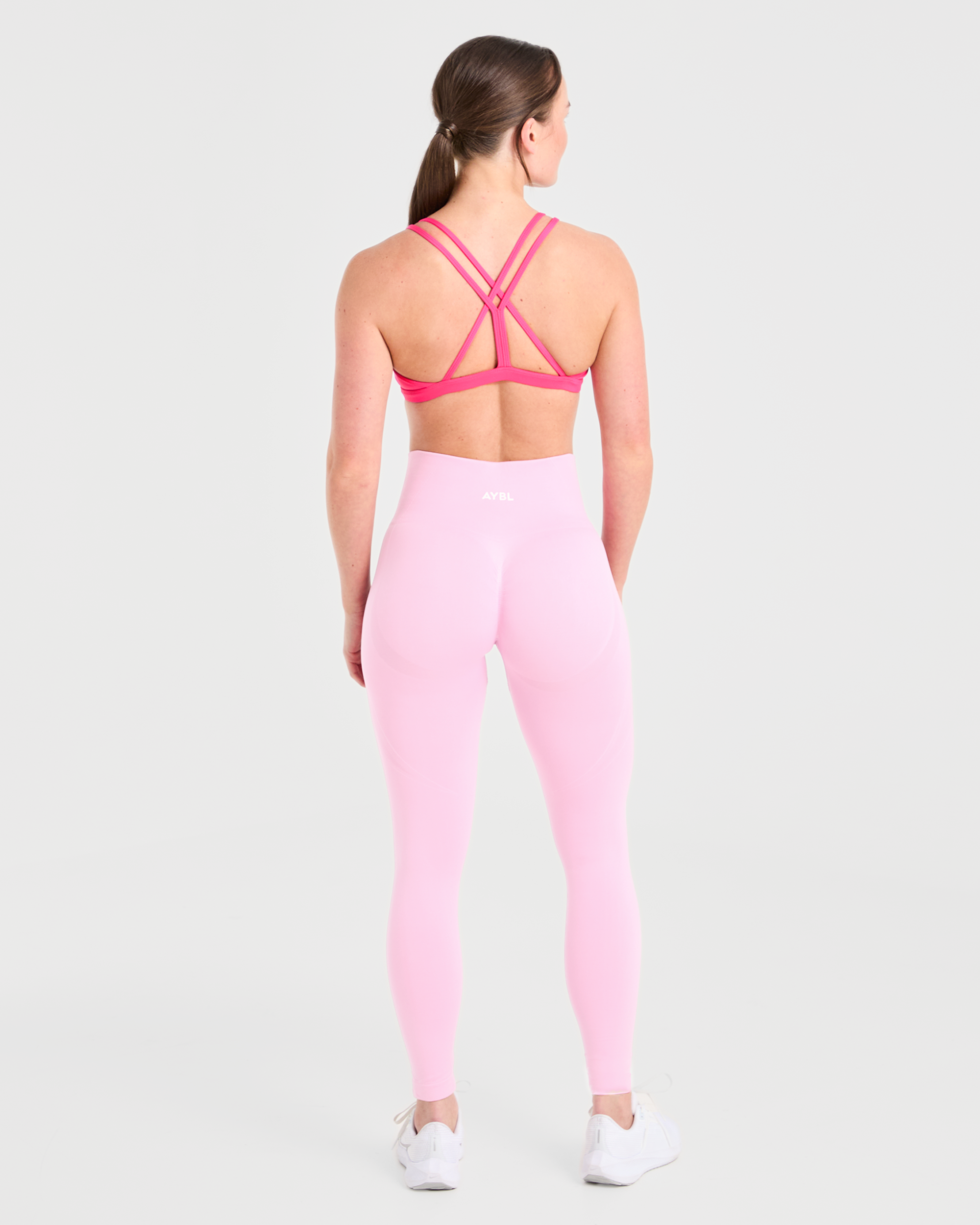 Essential Strappy Sports Bra - Hot Pink