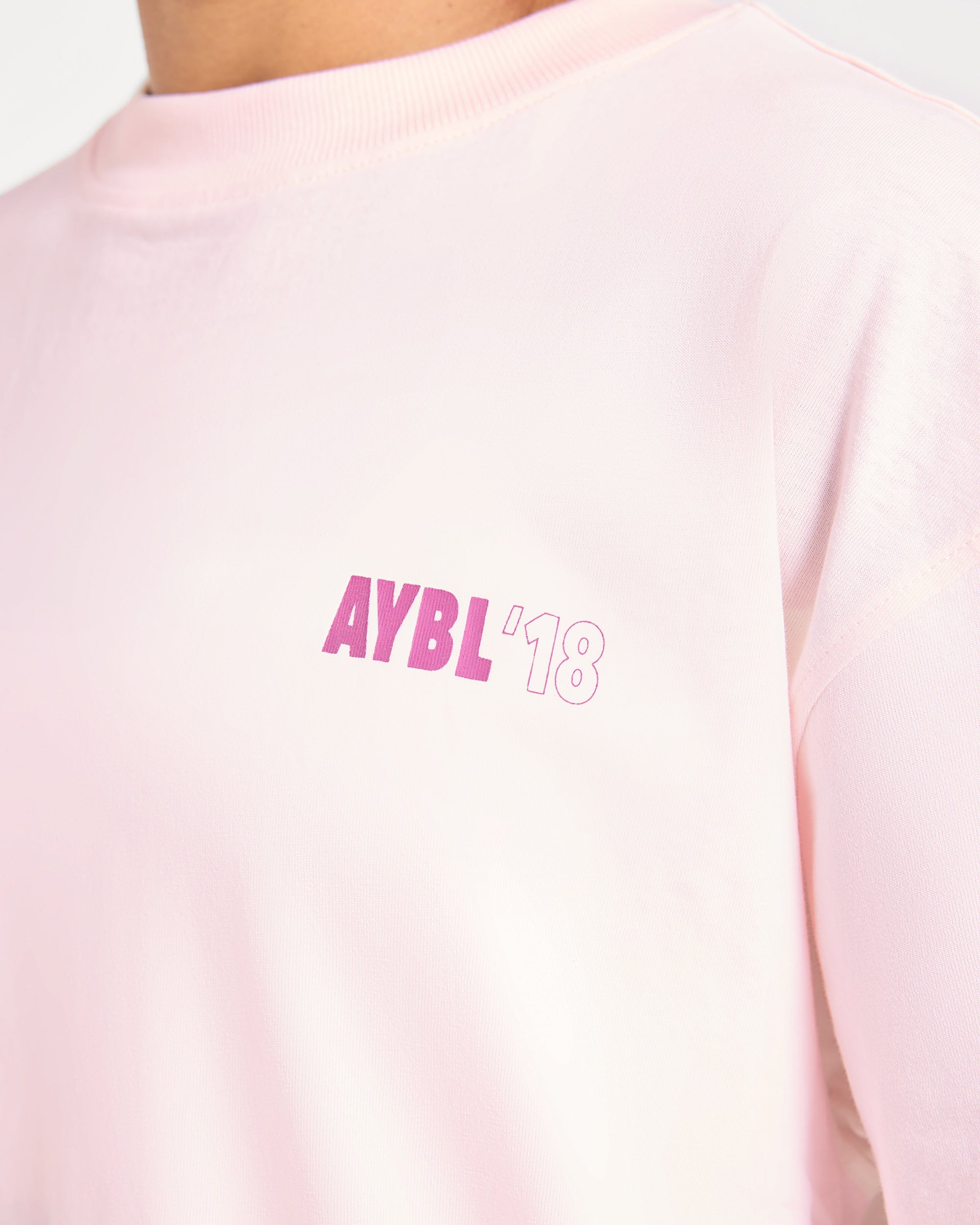 AYBL Run Oversized T Shirt - Baby Pink