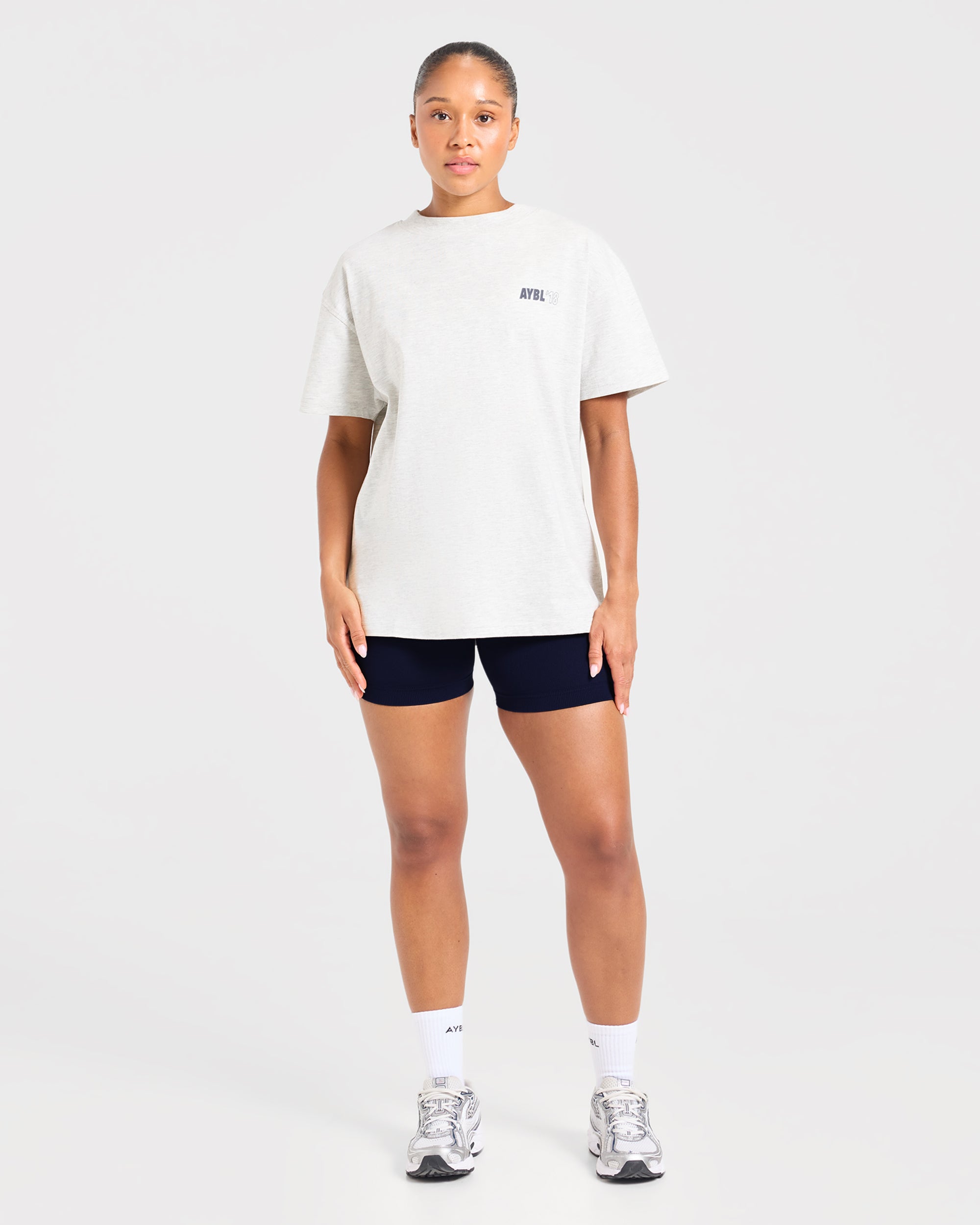 AYBL Run Oversized T Shirt - Heather Grey