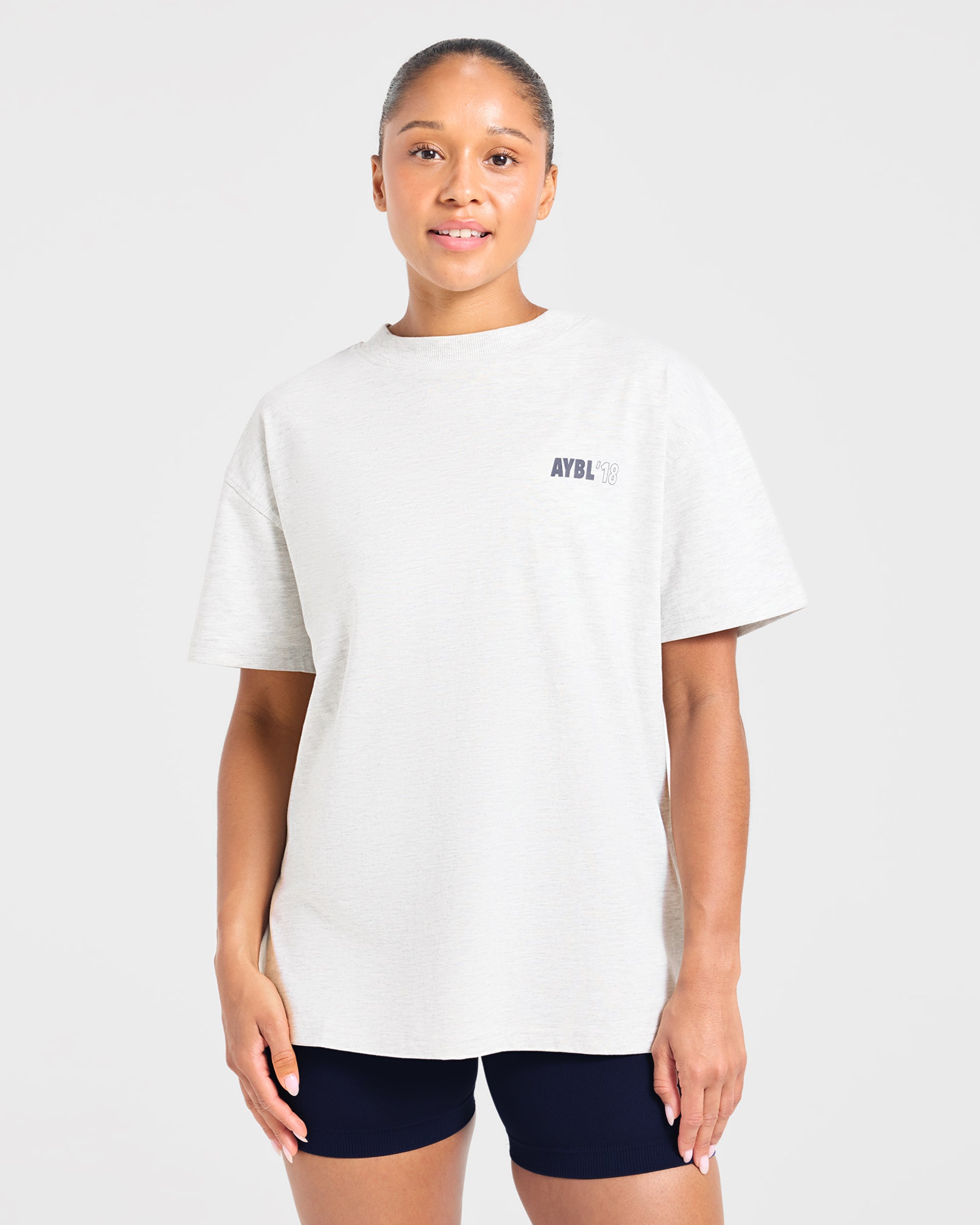 AYBL Run Oversized T Shirt - Heather Grey