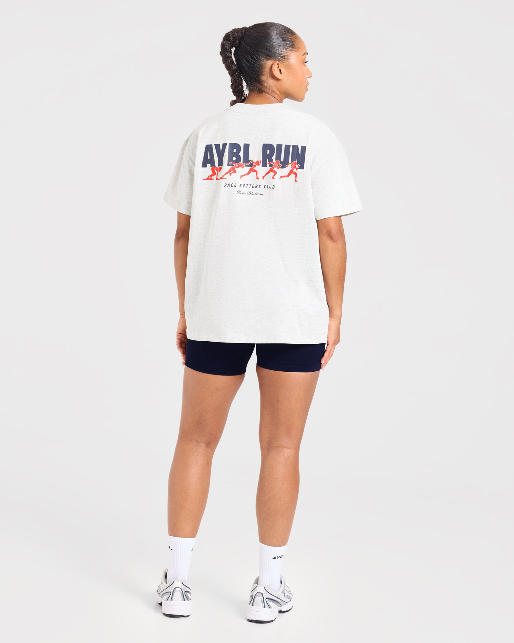 AYBL Run Oversized T Shirt - Heather Grey
