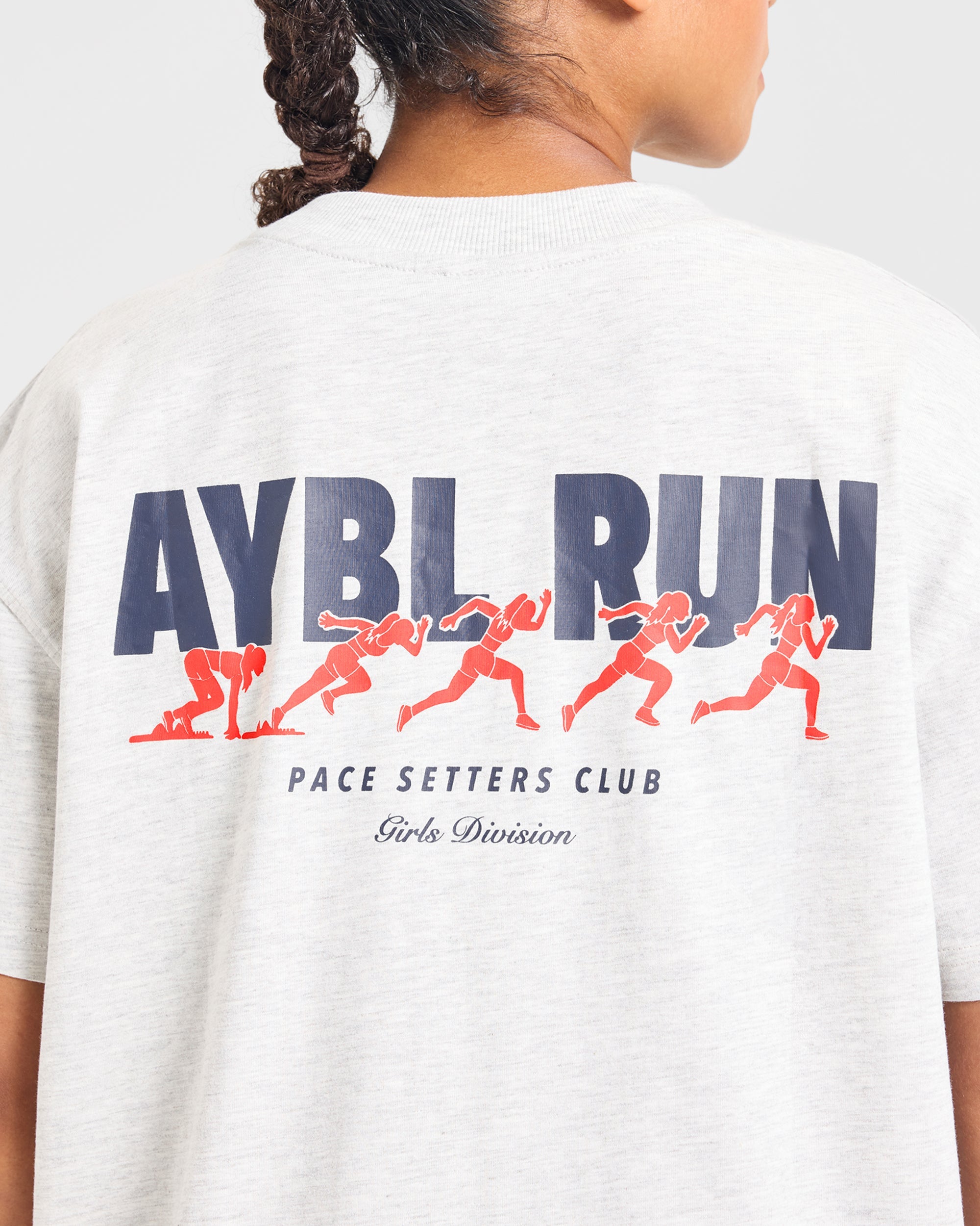 AYBL Run Oversized T Shirt - Heather Grey