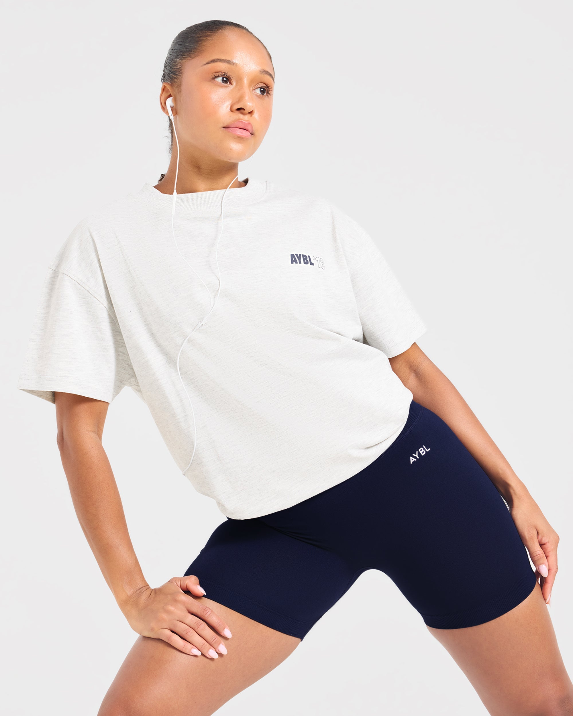 AYBL Run Oversized T Shirt - Heather Grey