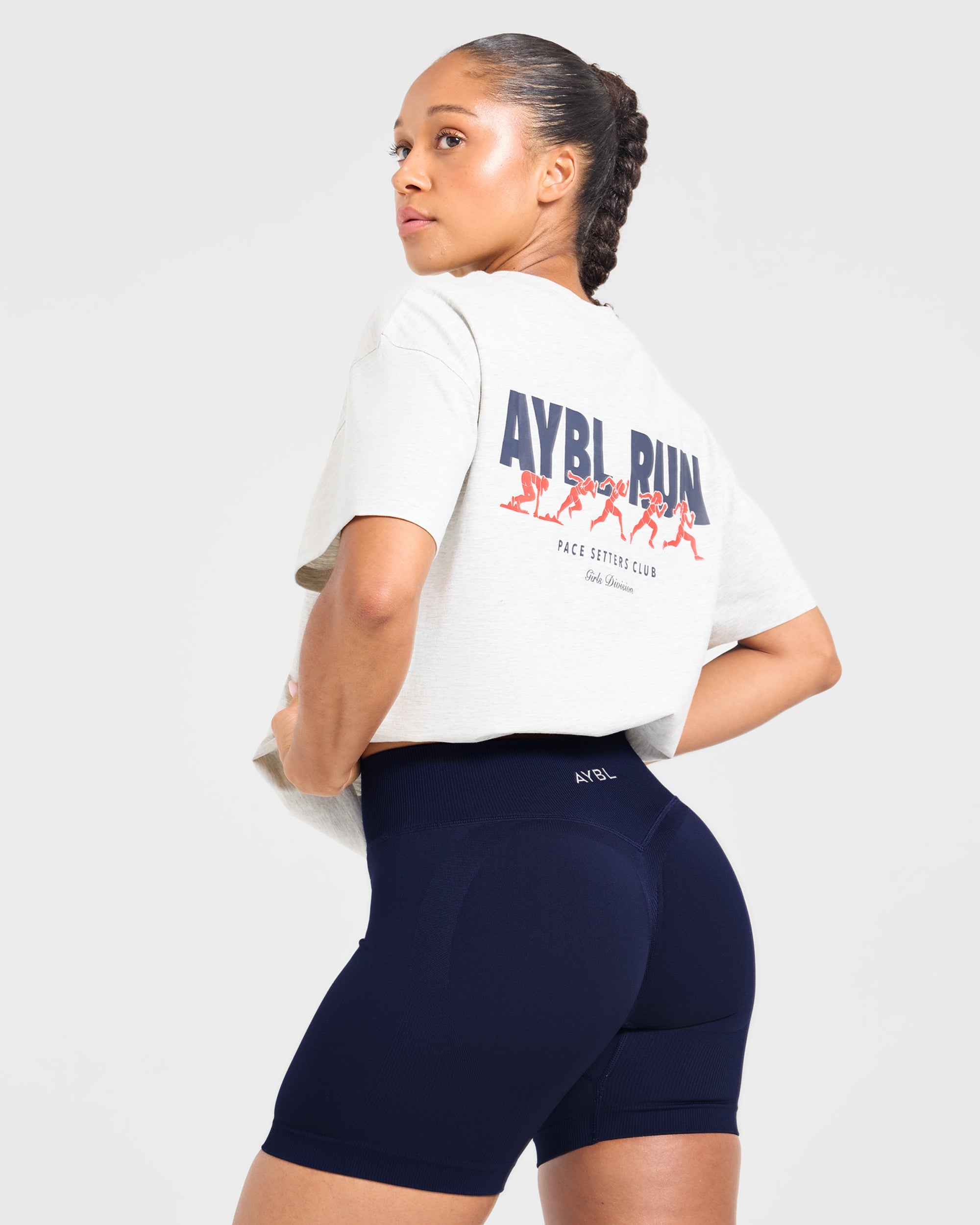 AYBL Run Oversized T Shirt - Heather Grey