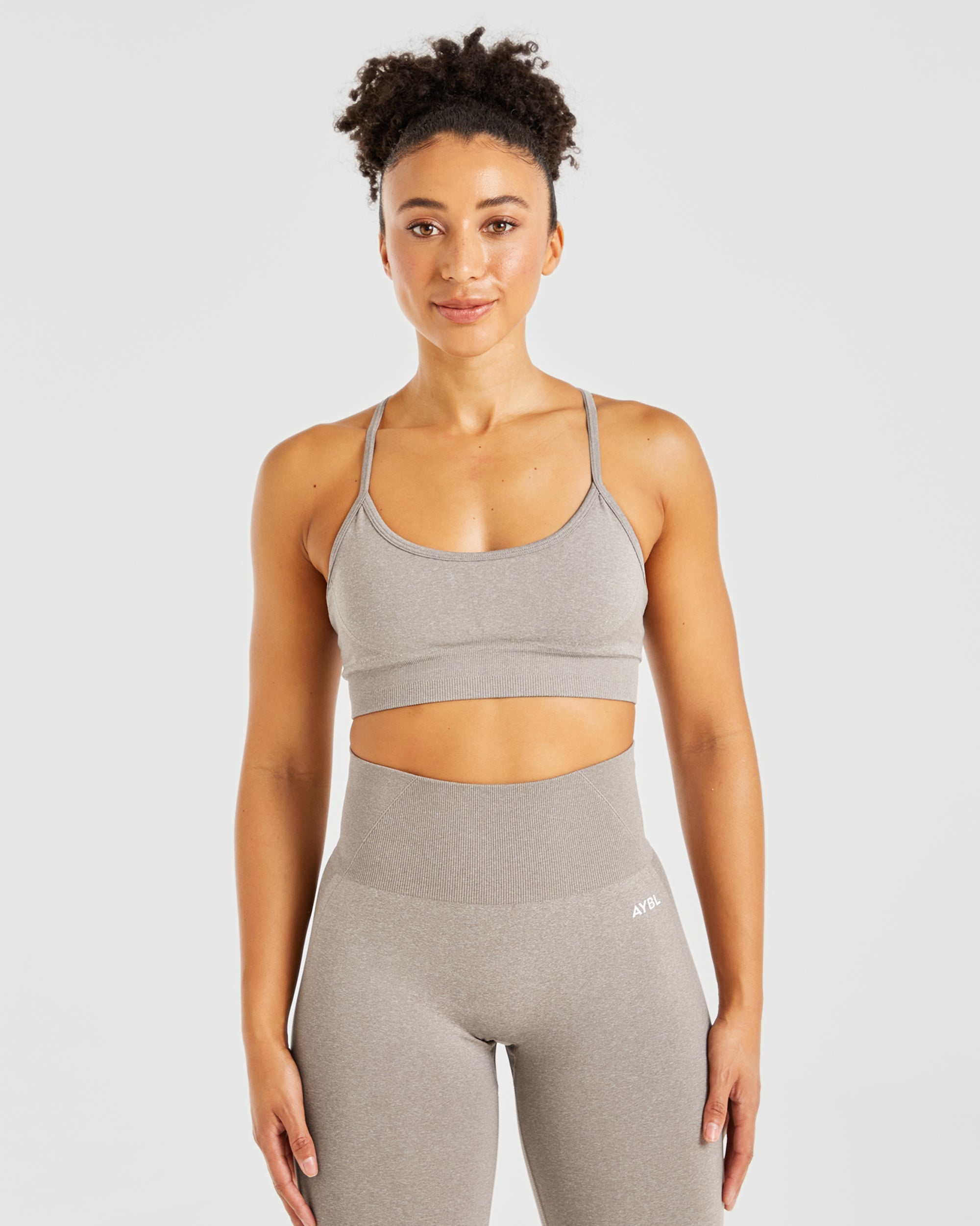 Nahtloser Sport-BH „Empower“ – Taupe meliert