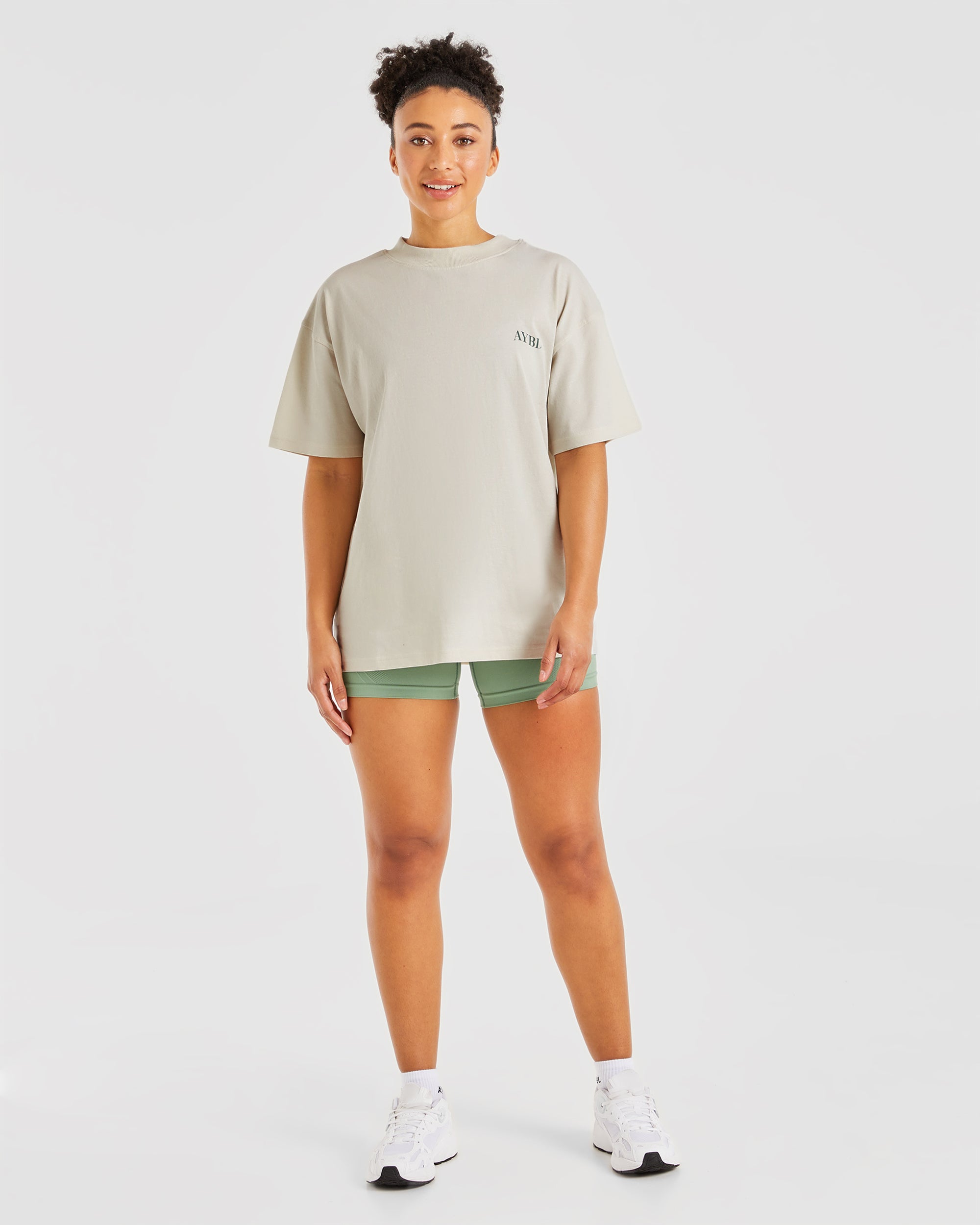 Be Good To Yourself Oversized T Shirt - Off White/Green