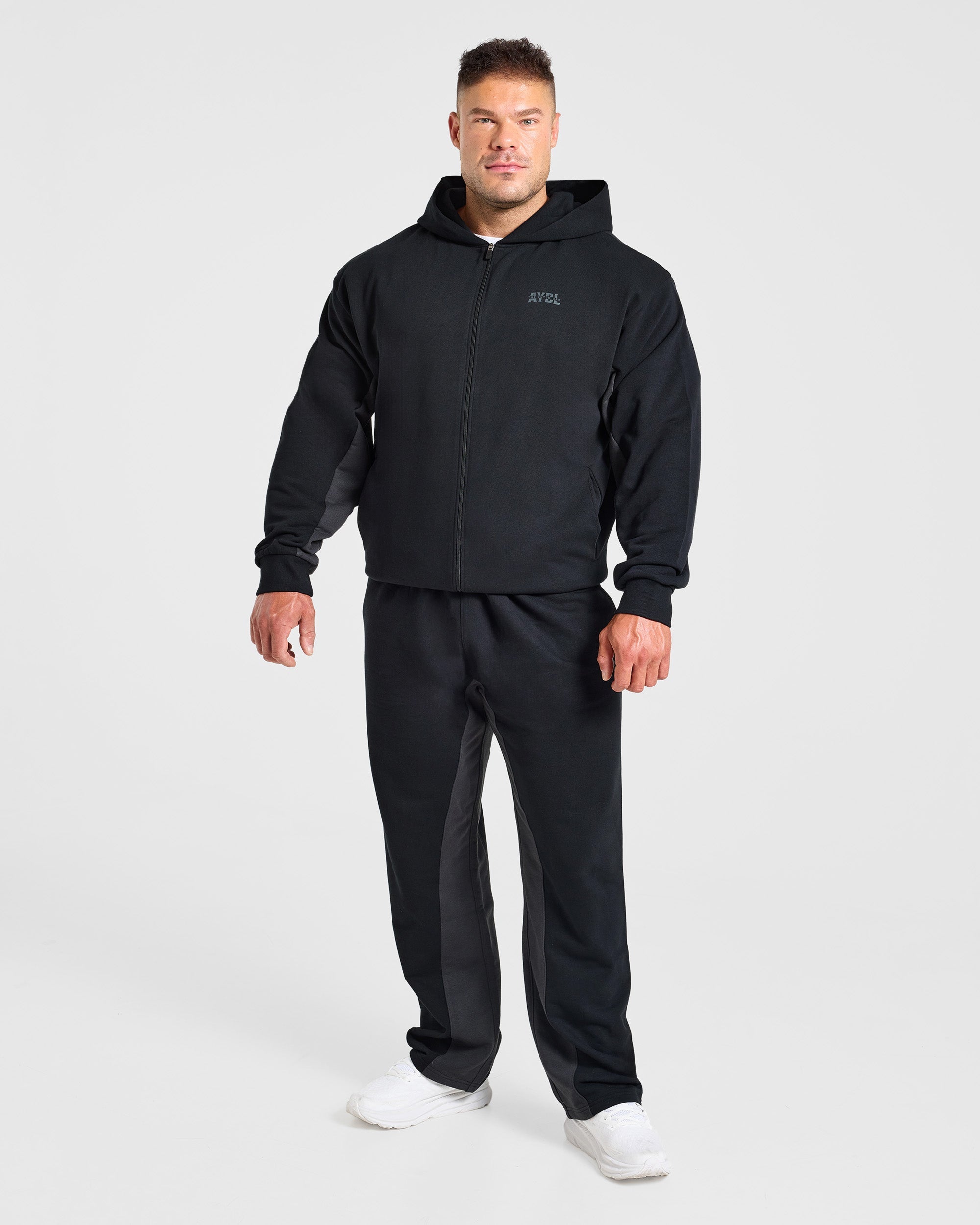 Wesley Vissers x Oversized Zip Up Hoodie - Black