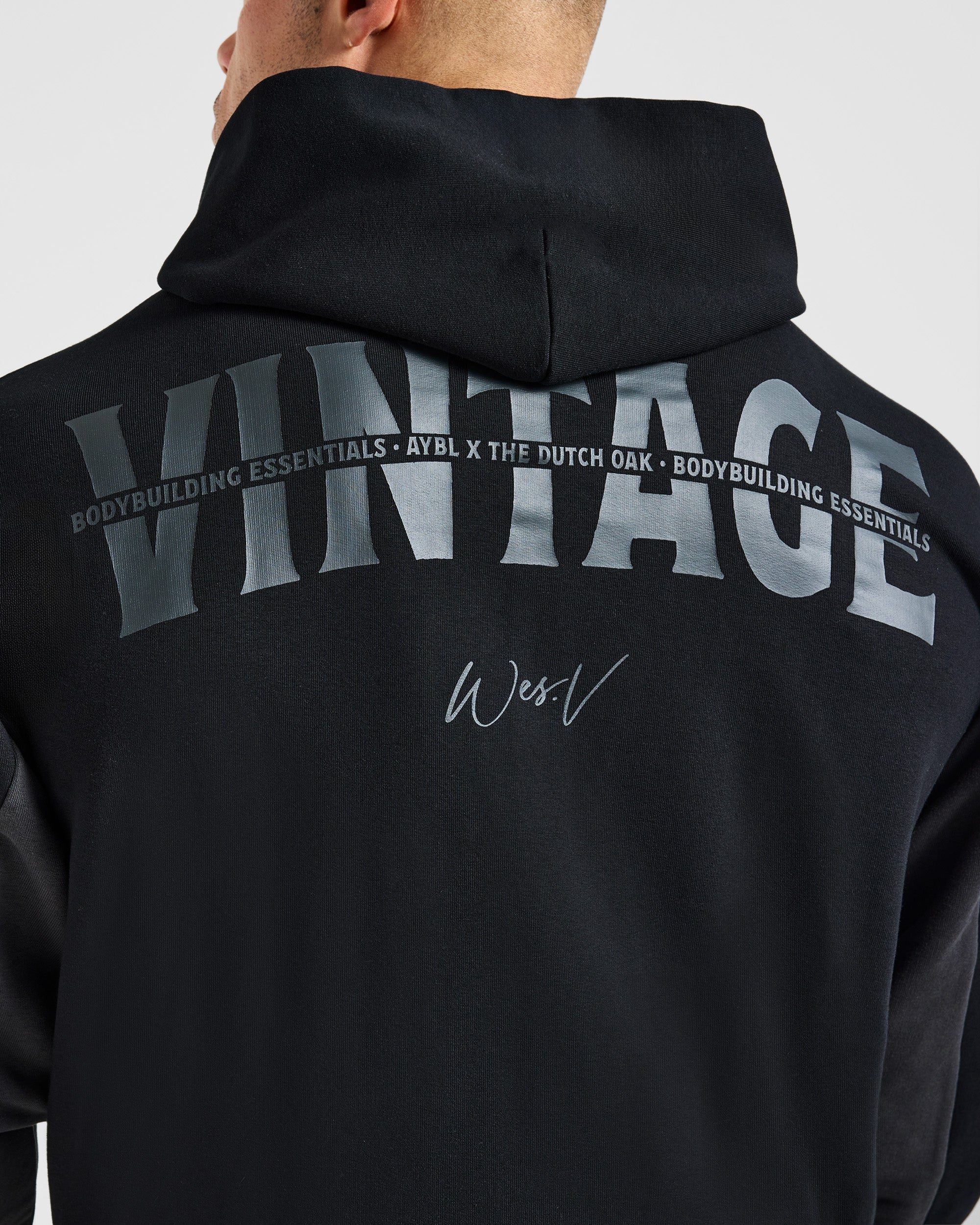 Wesley Vissers x Oversized Zip Up Hoodie - Black