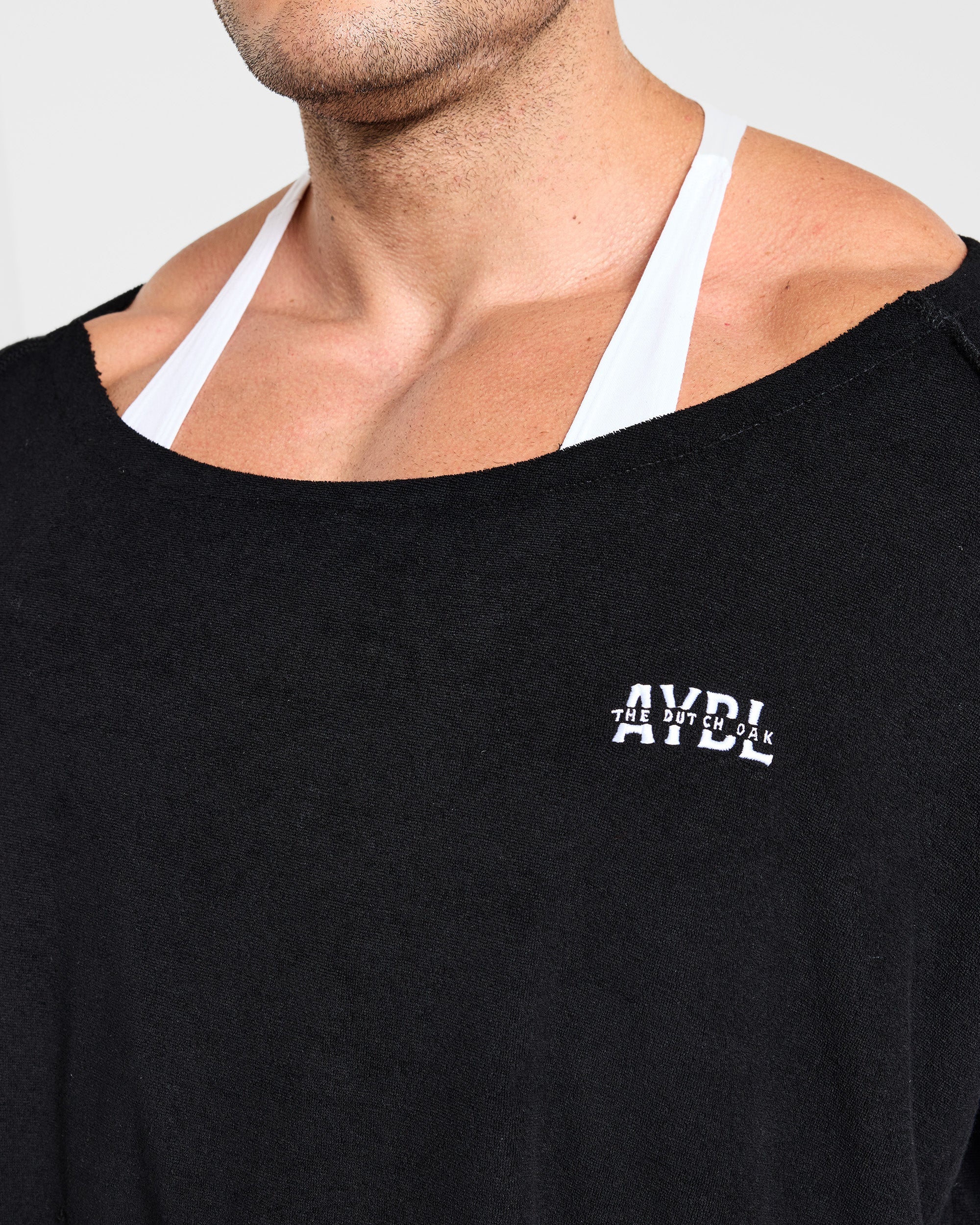 Wesley Vissers x Old School Wide Neck T Shirt - Black