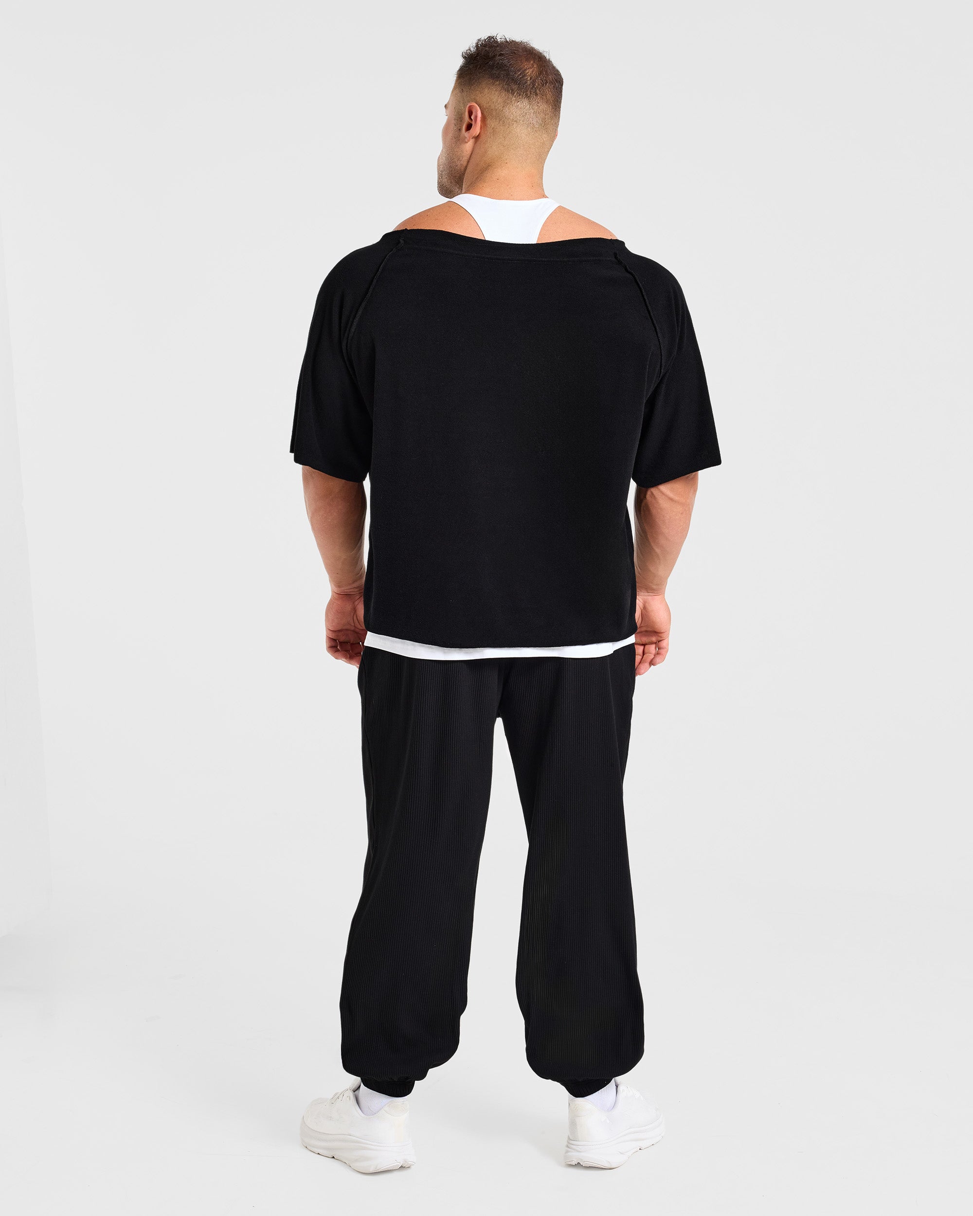 Wesley Vissers x Old School Wide Neck T Shirt - Black