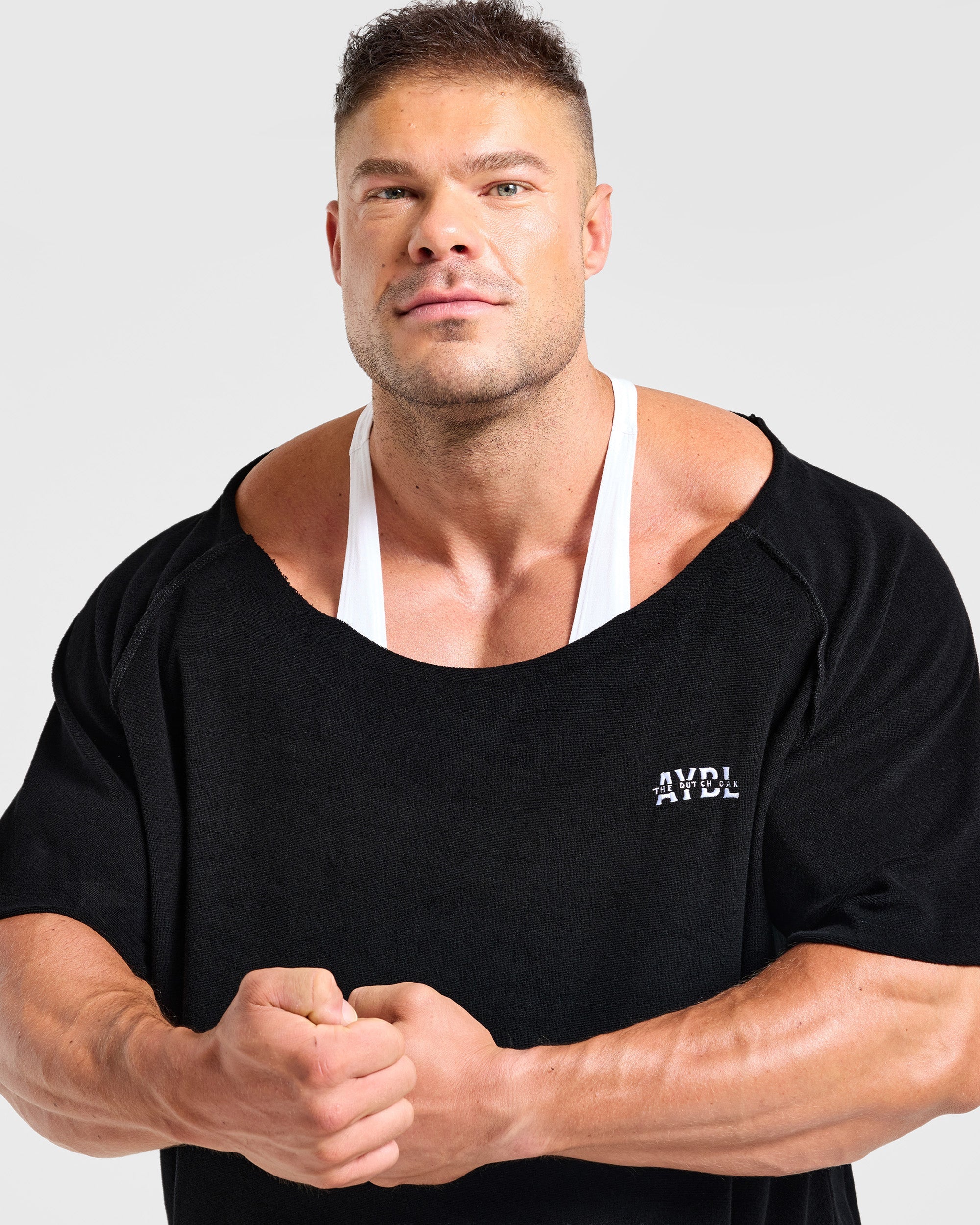 Wesley Vissers x Old School Wide Neck T Shirt - Black