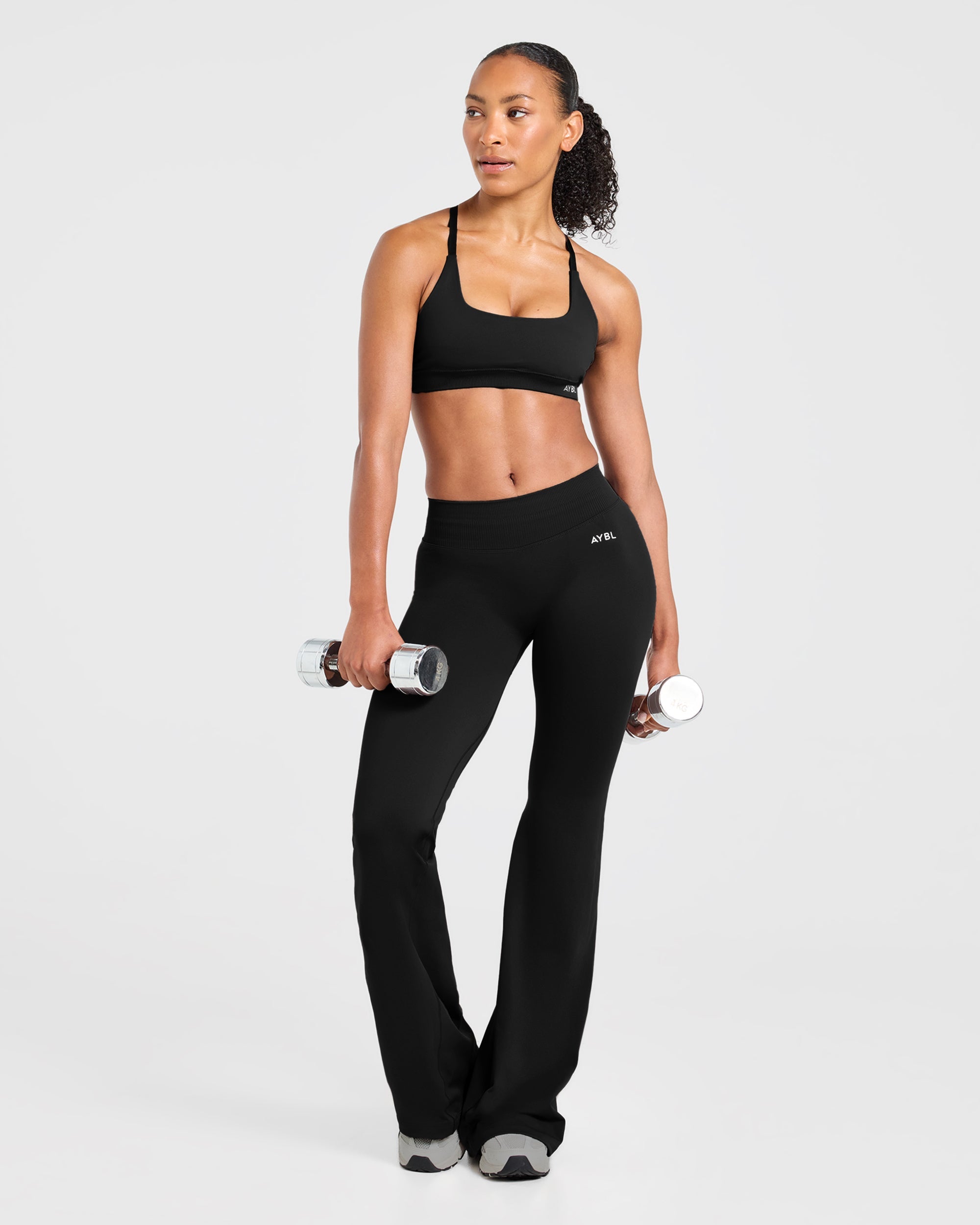 Enhance Seamless Flared Leggings - Black