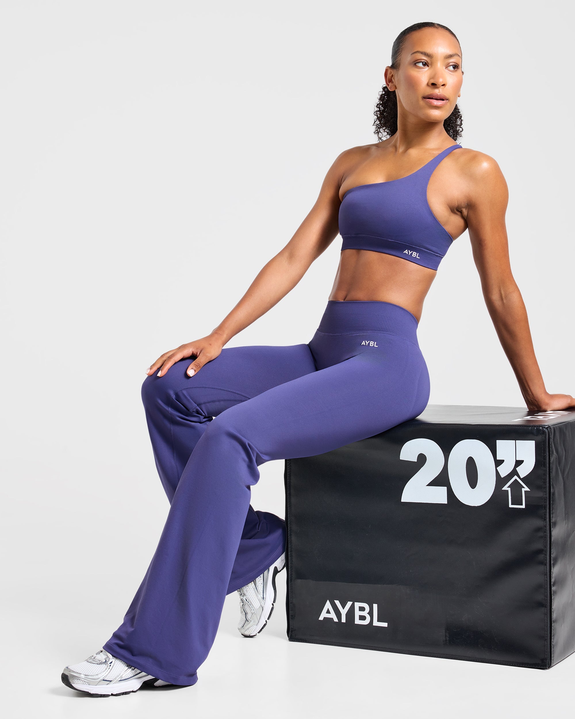 Enhance Seamless Flared Leggings - Storm Blue