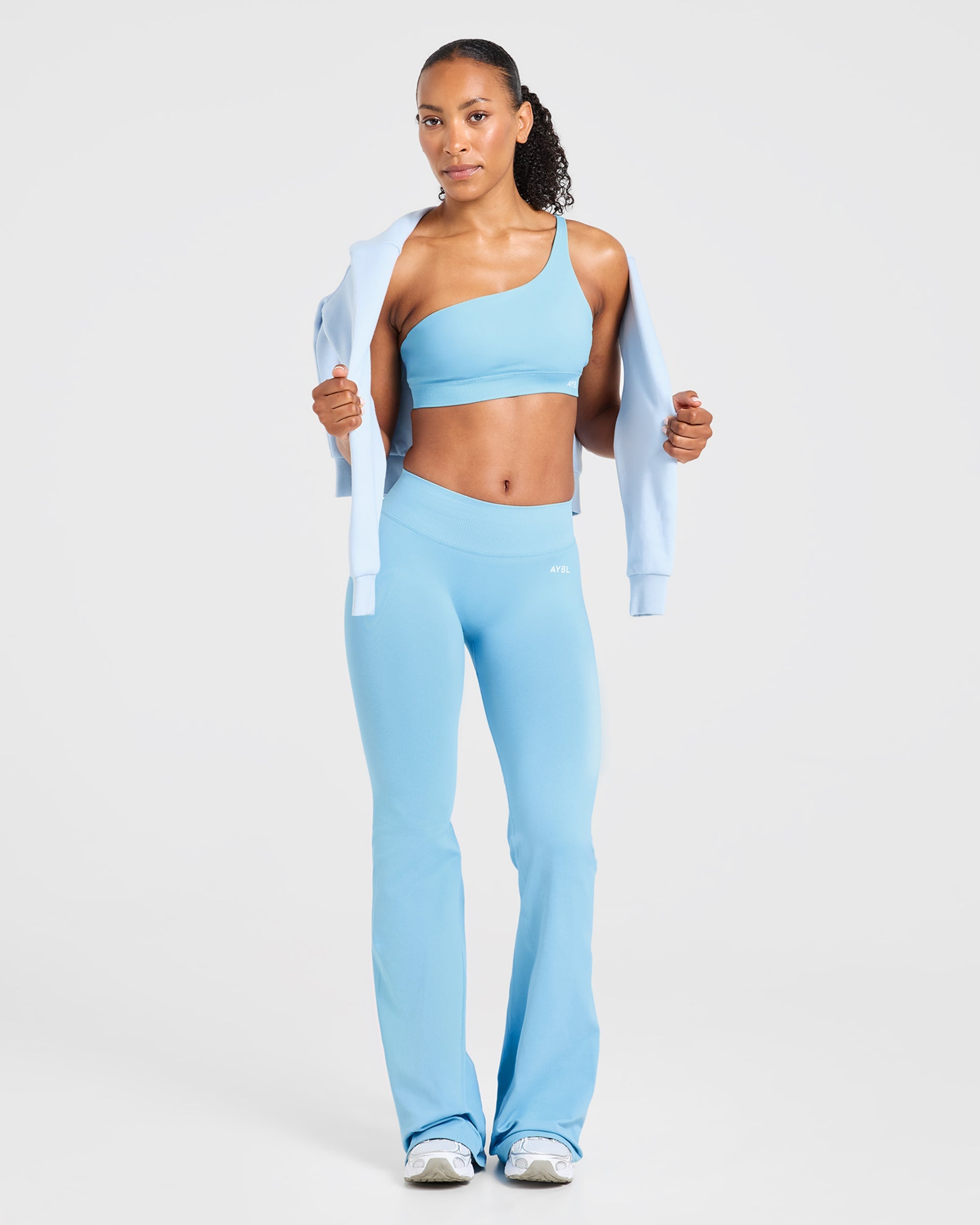 Enhance Seamless Flared Leggings - Powder Blue