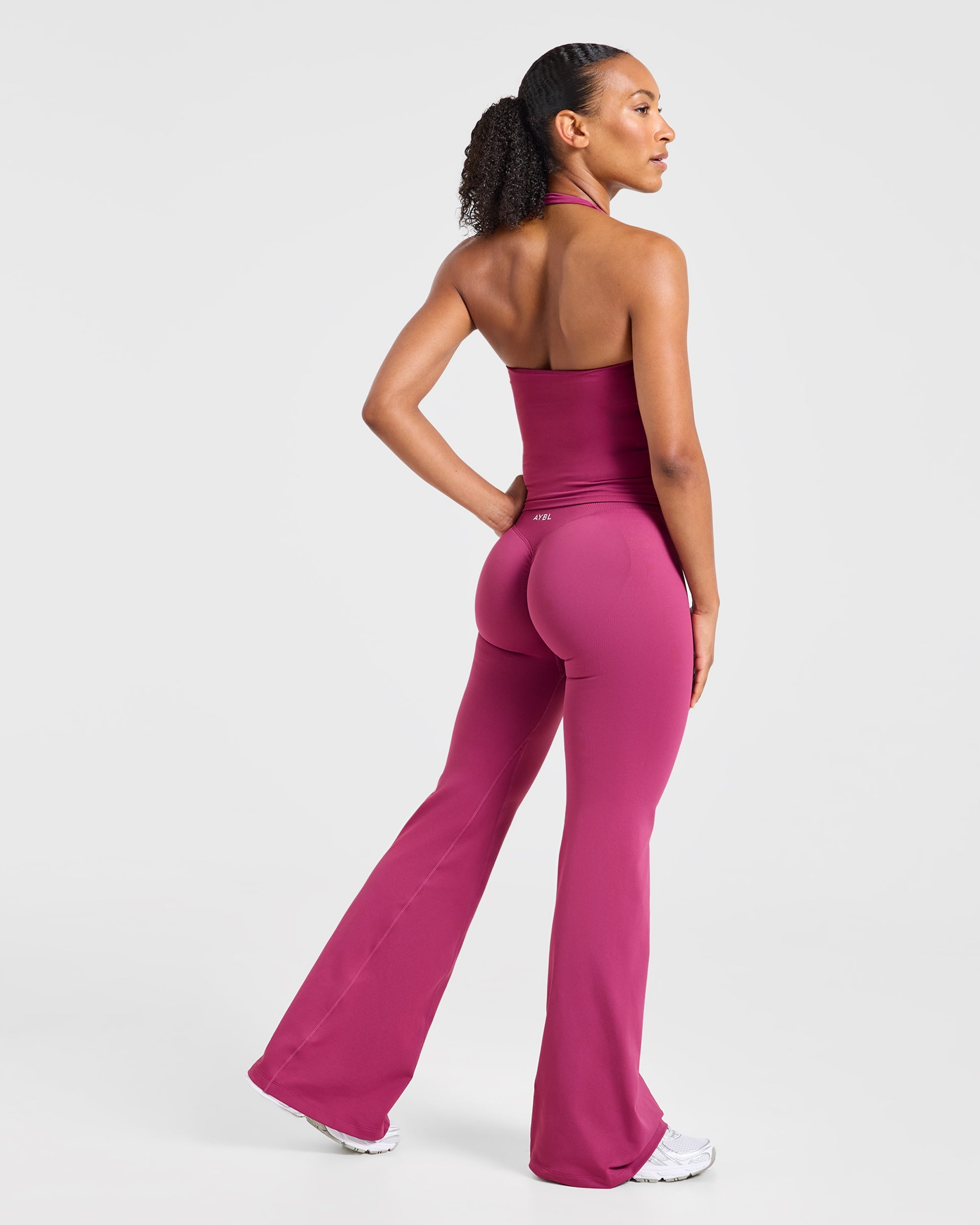 Enhance Seamless Flared Leggings - Dusky Rose