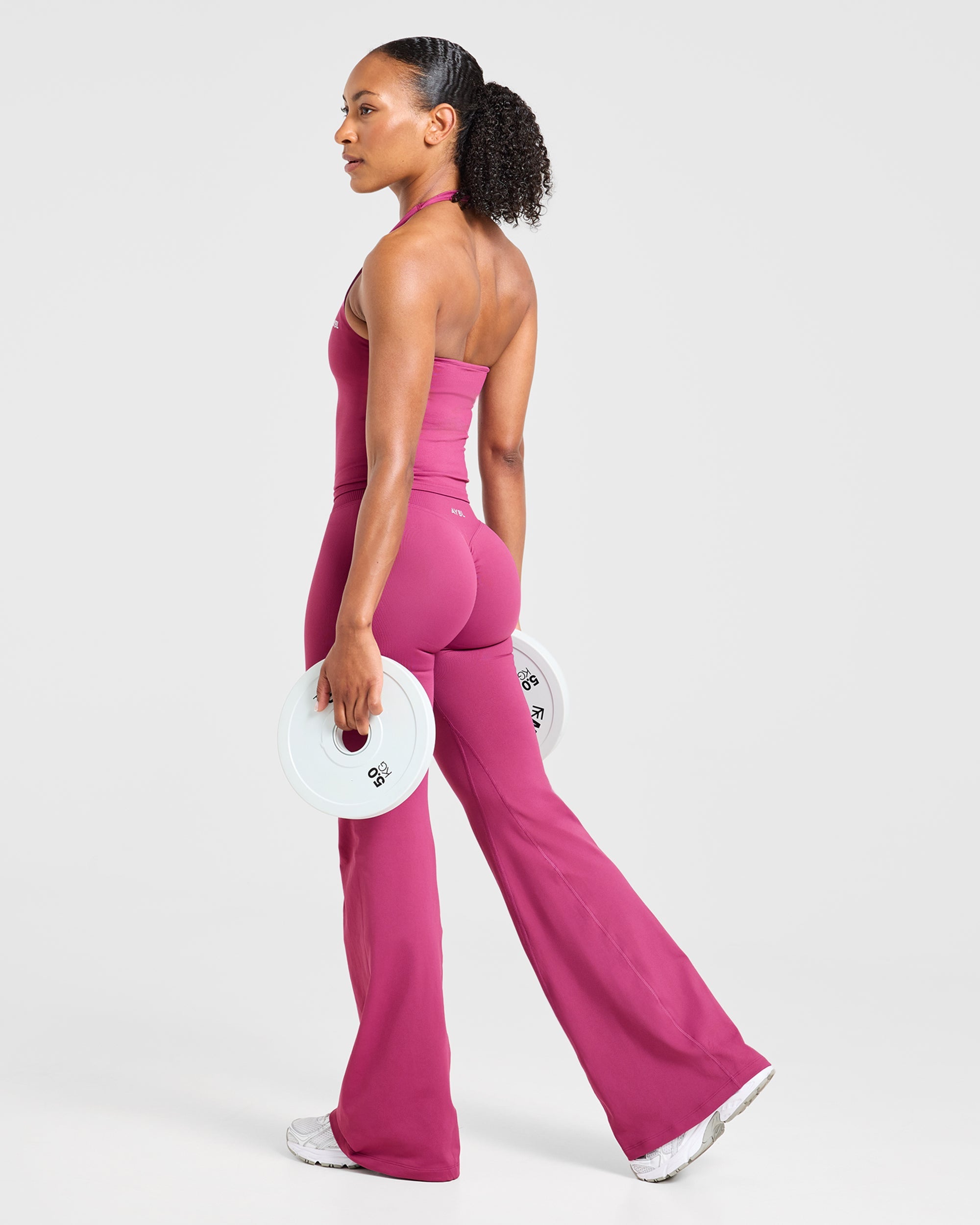 Enhance Seamless Flared Leggings - Dusky Rose
