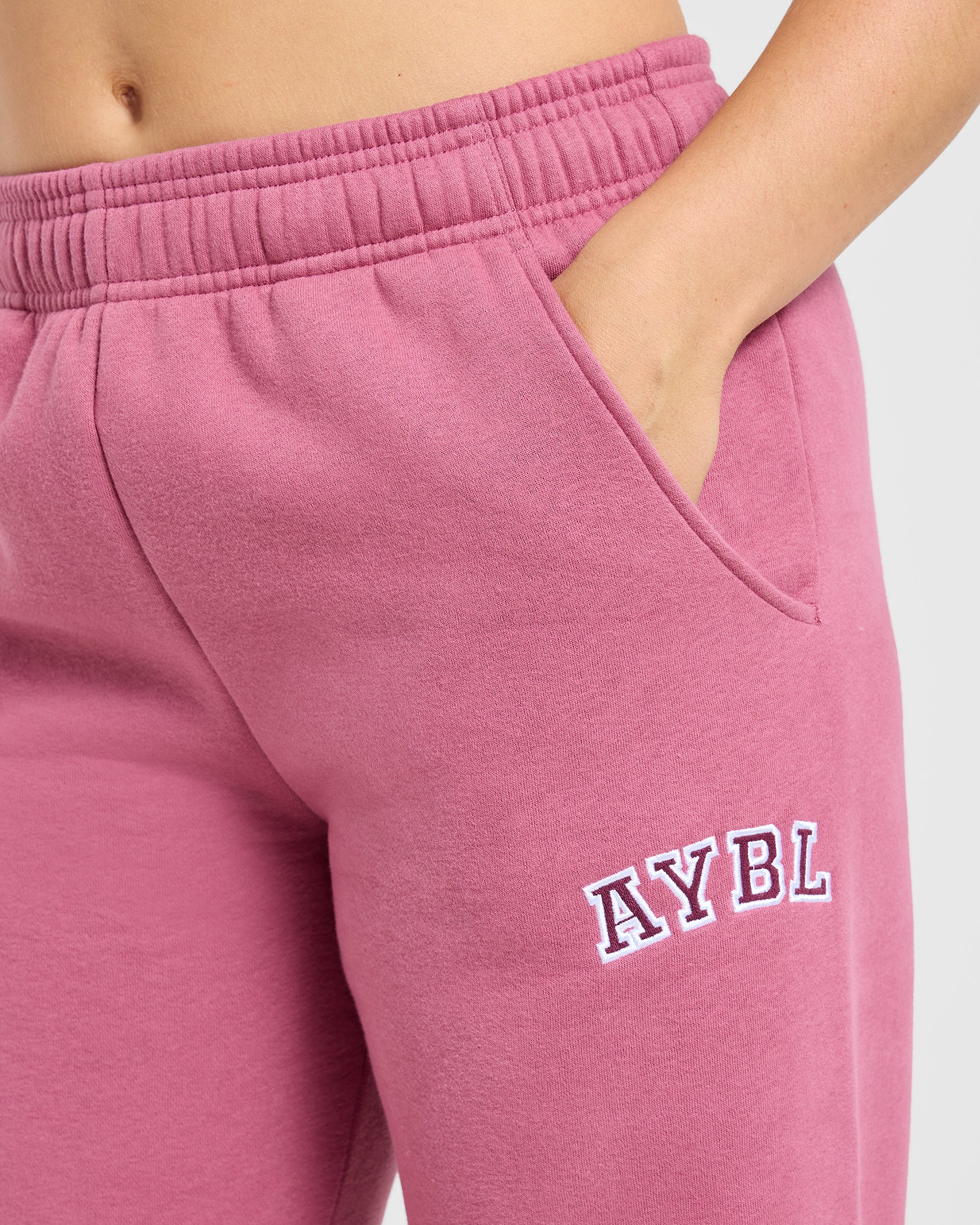 Varsity 2.0 Oversized Straight Leg Joggers - Dusty Rose