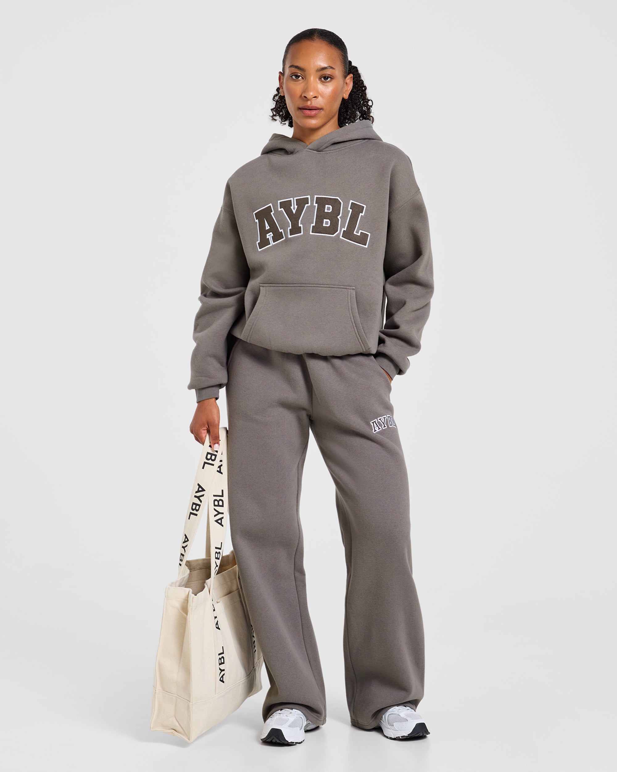 Varsity 2.0 Oversized Hoodie - Slate Brown