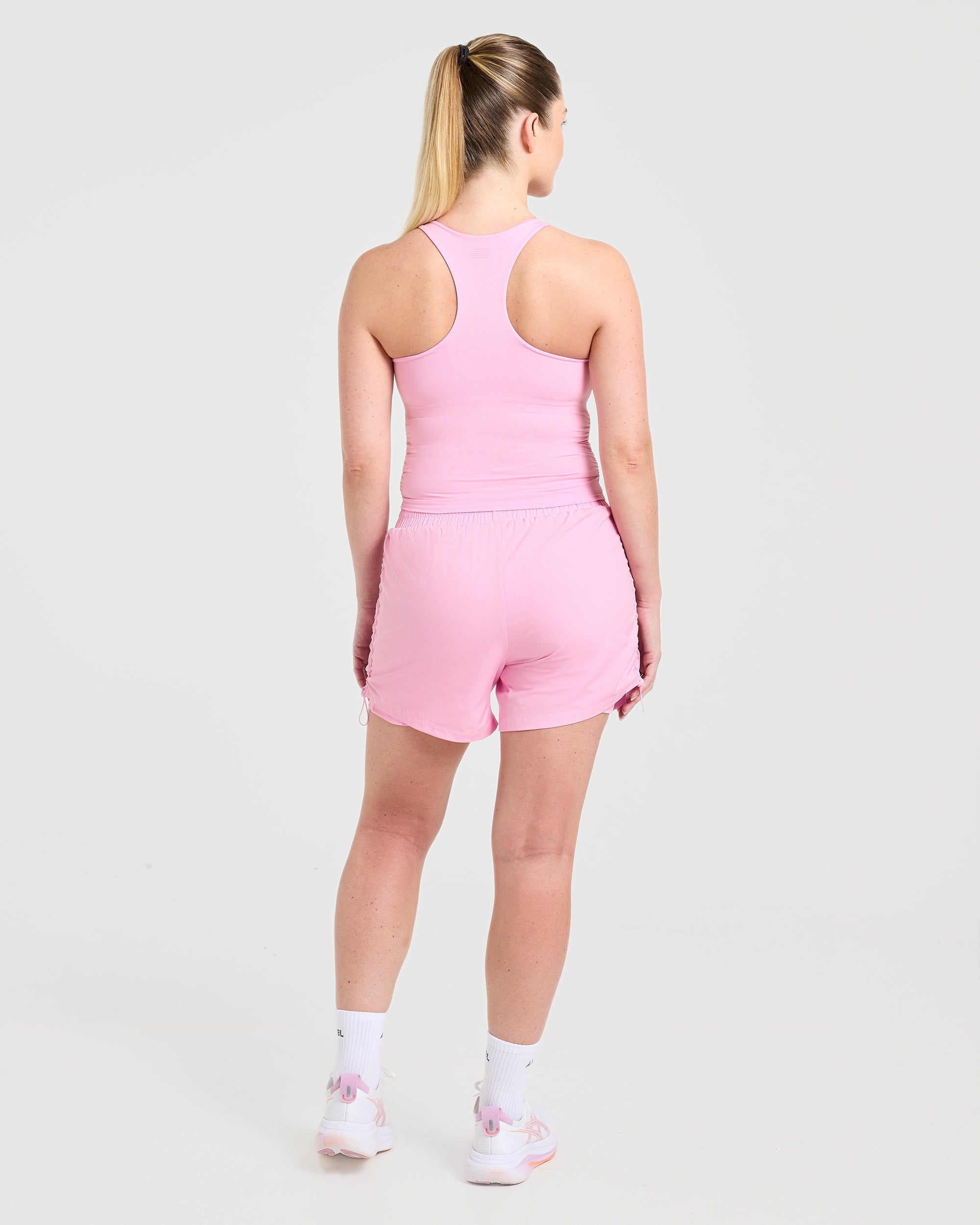 Run Ruched Shorts - Spring Pink